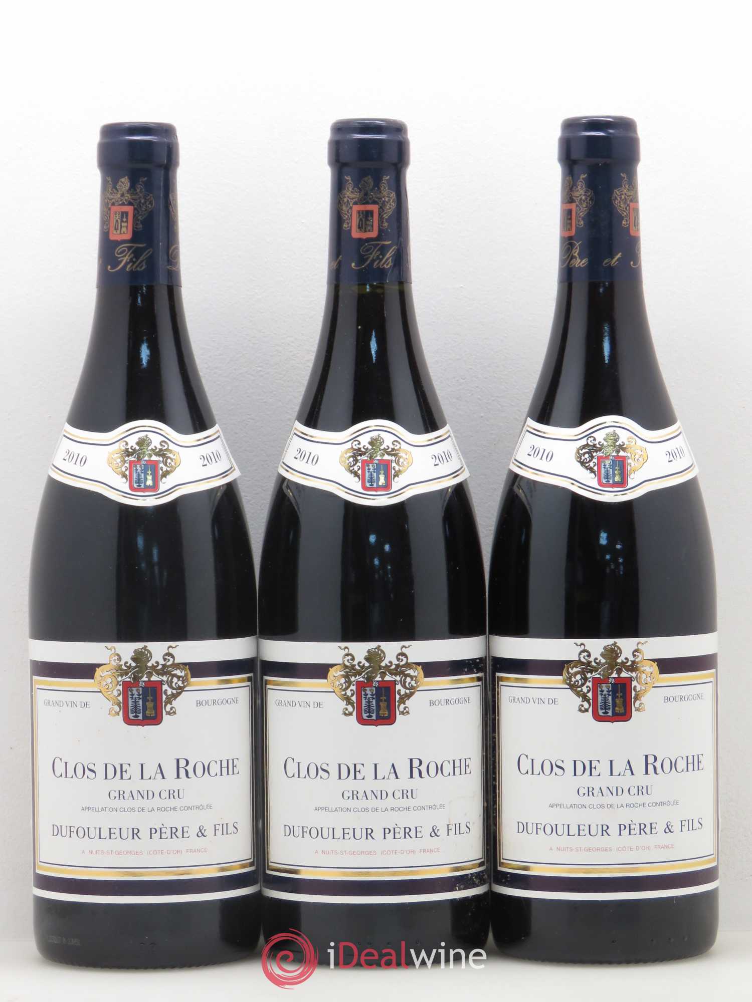 Clos de la Roche Grand Cru Dufouleur Pere et Fils 2010 - Posten von 6 Flaschen - 1