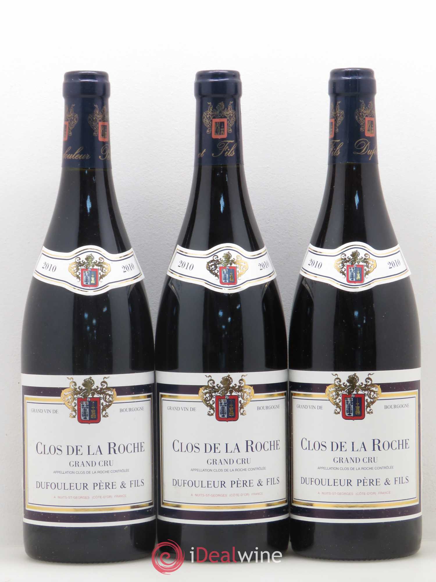Clos de la Roche Grand Cru Dufouleur Pere et Fils 2010 - Posten von 6 Flaschen - 2