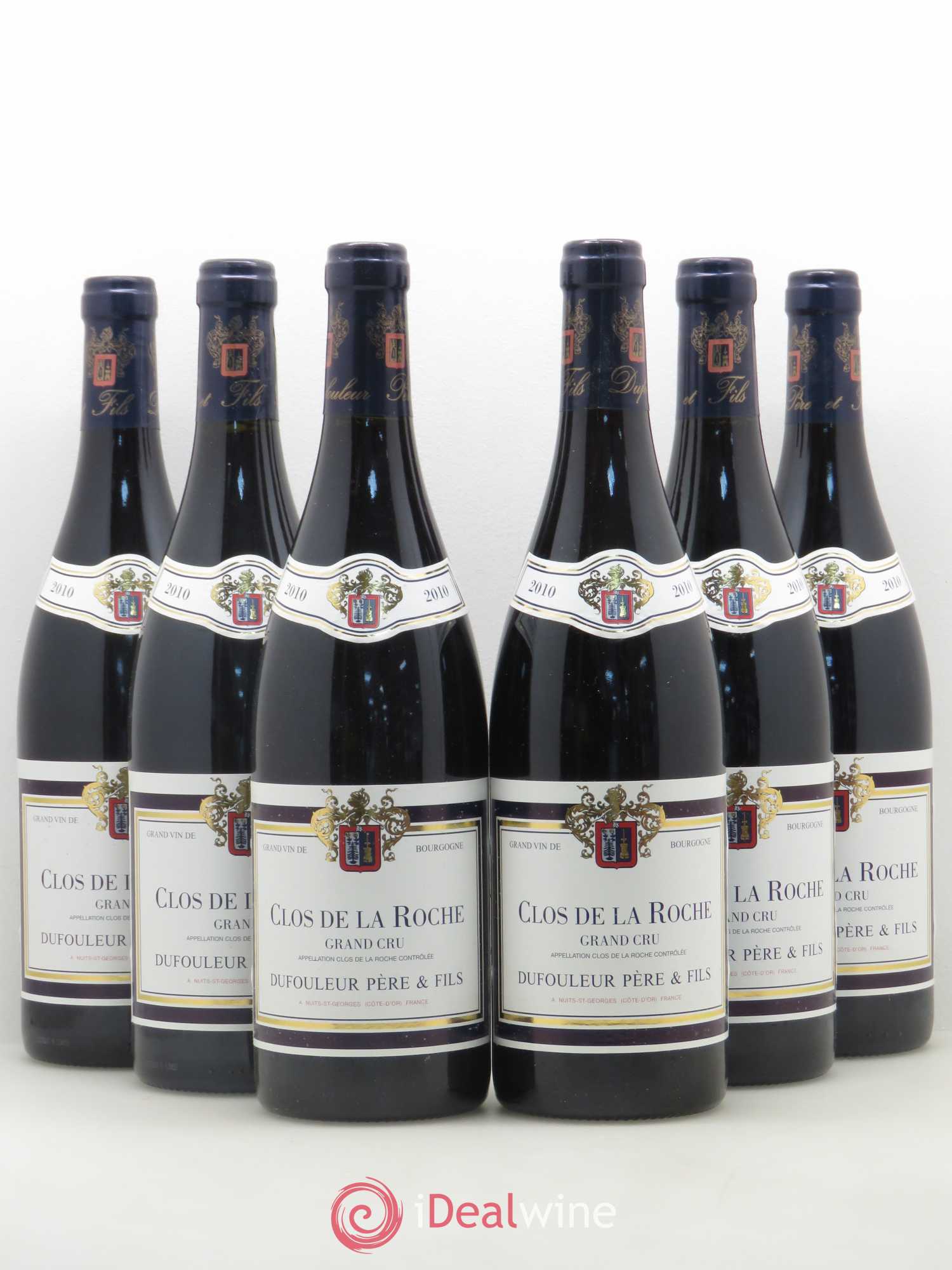 Clos de la Roche Grand Cru Dufouleur Pere et Fils 2010 - Posten von 6 Flaschen - 0