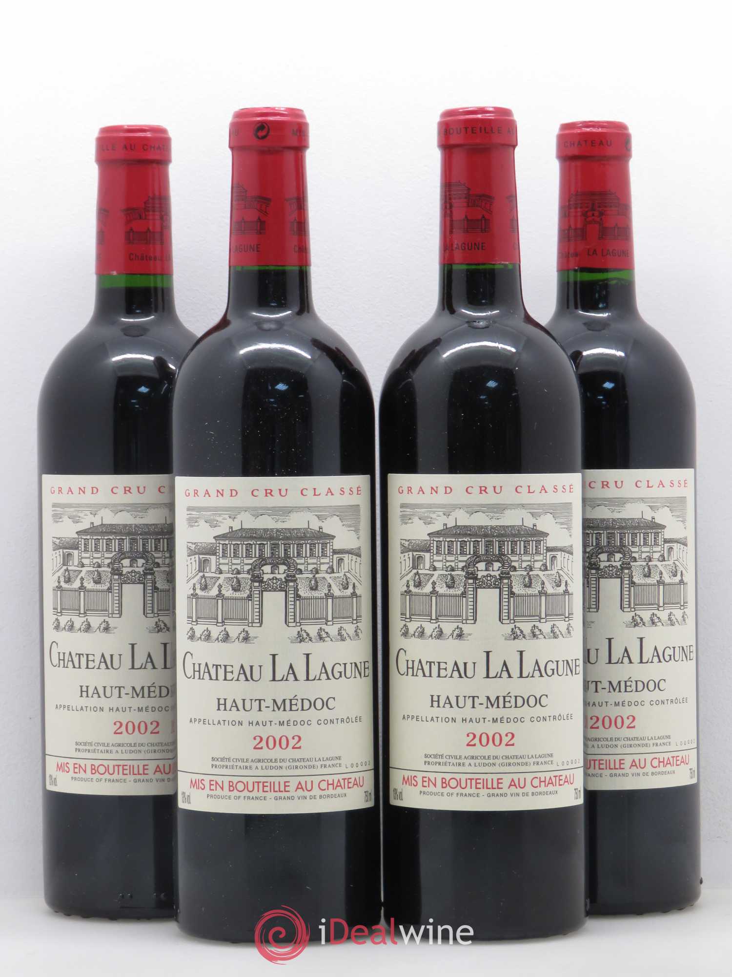 Château la Lagune 3ème Grand Cru Classé 2002 - Lot de 4 bouteilles - 0