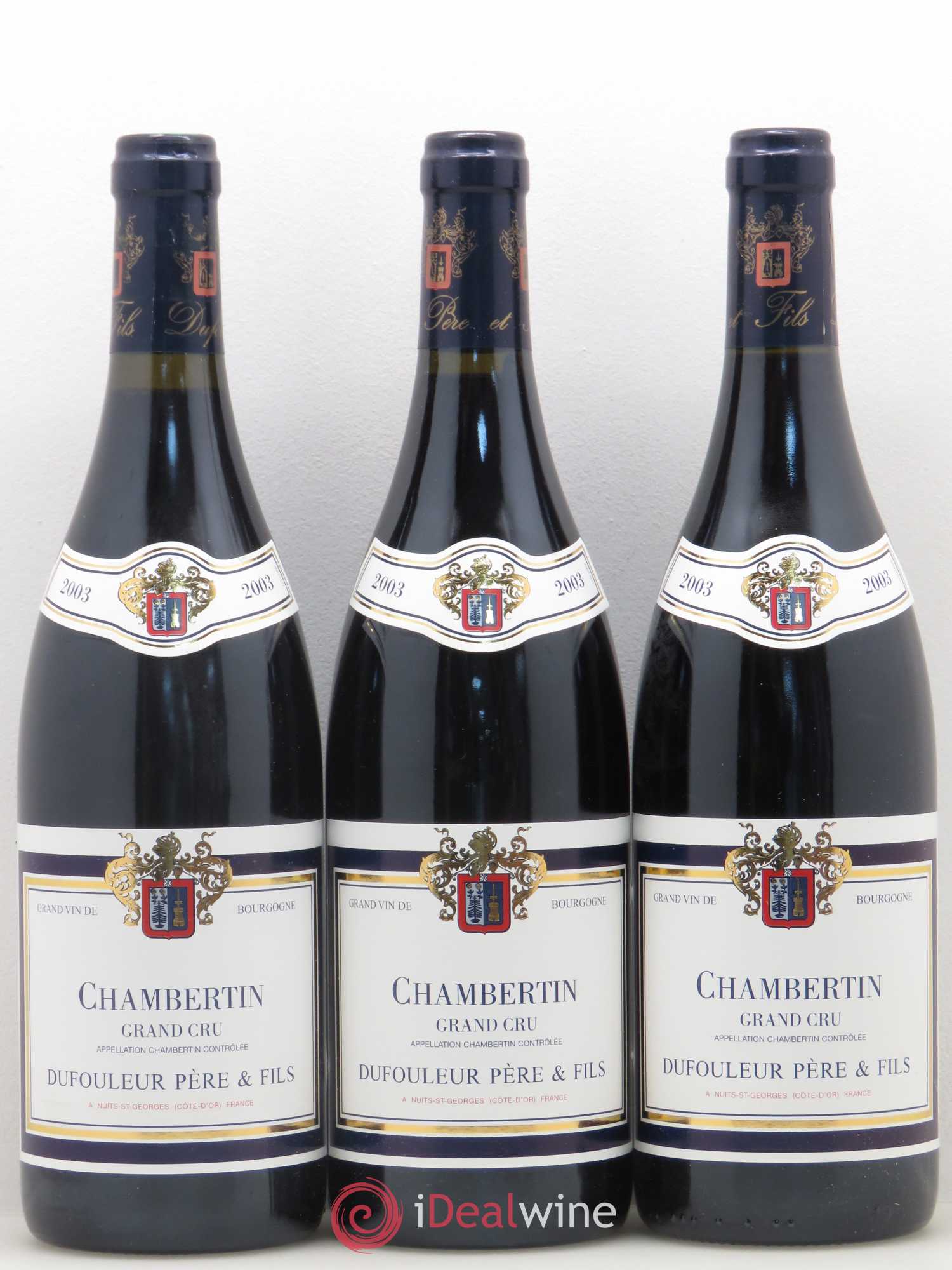 Chambertin Grand Cru Dufouleur Pere et Fils 2003 - Posten von 6 Flaschen - 1