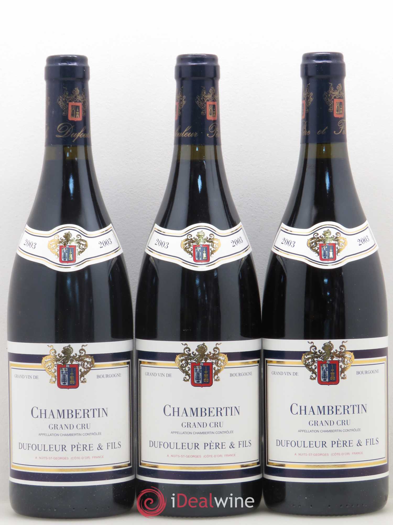 Chambertin Grand Cru Dufouleur Pere et Fils 2003 - Posten von 6 Flaschen - 2