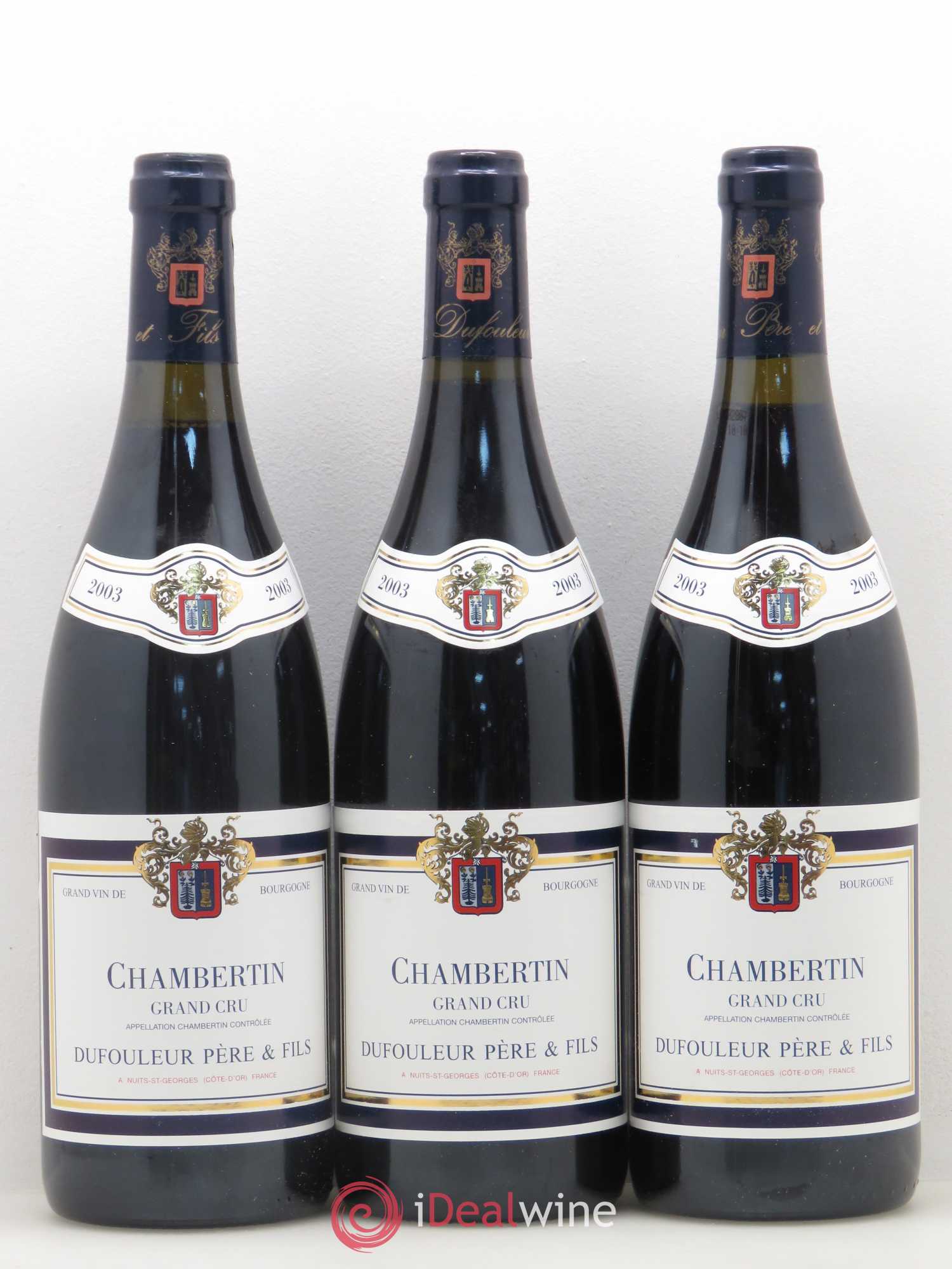Chambertin Grand Cru Dufouleur Pere et Fils 2003 - Posten von 6 Flaschen - 1