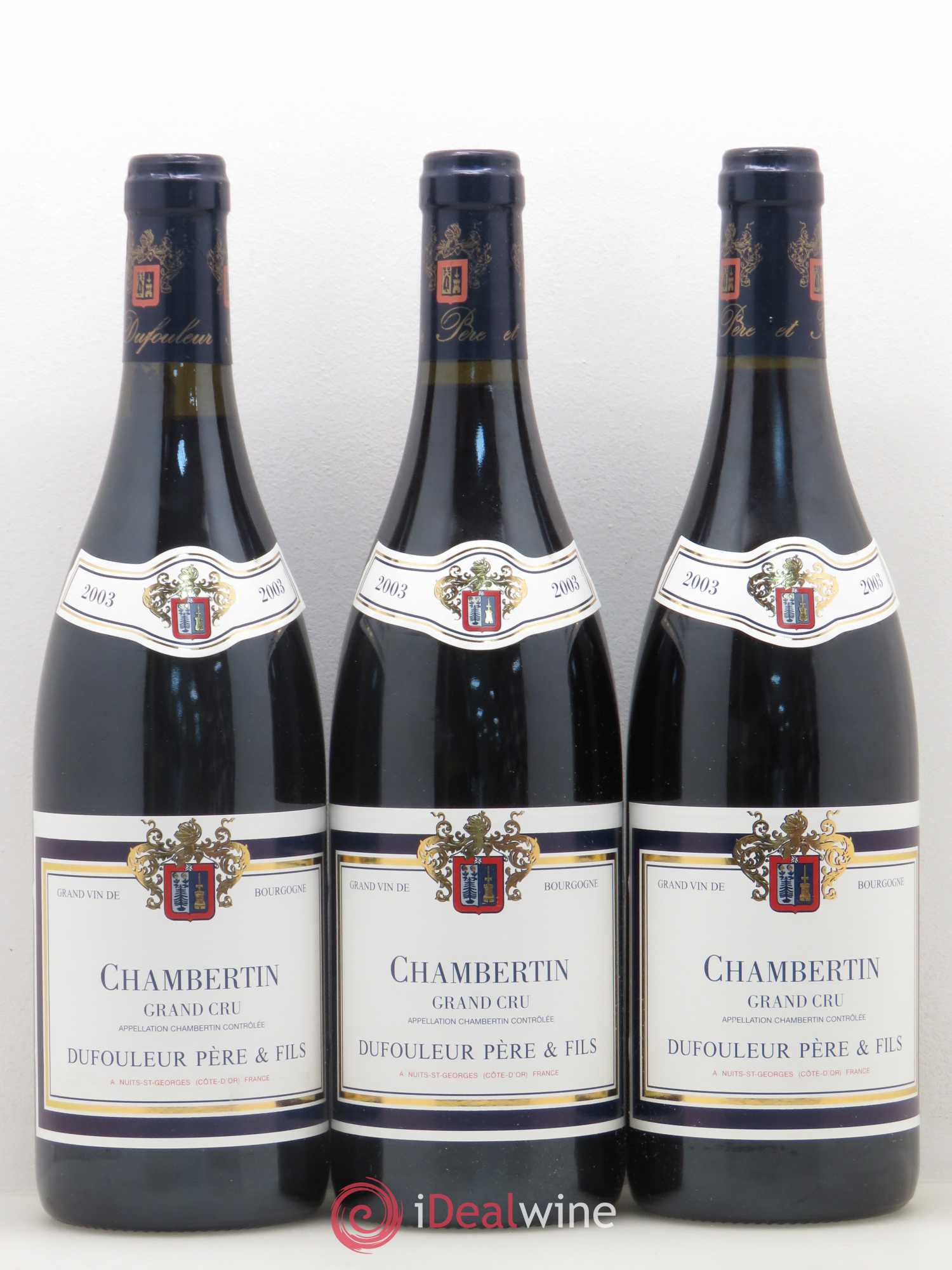 Chambertin Grand Cru Dufouleur Pere et Fils 2003 - Posten von 6 Flaschen - 2
