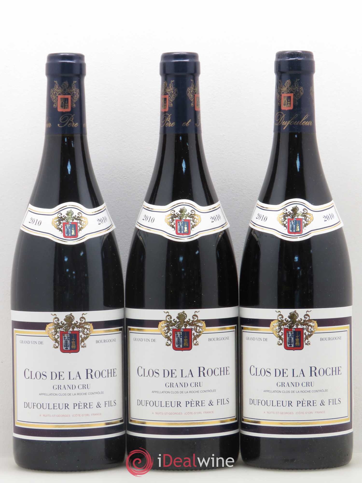 Clos de la Roche Grand Cru Dufouleur Pere et Fils 2010 - Posten von 6 Flaschen - 1