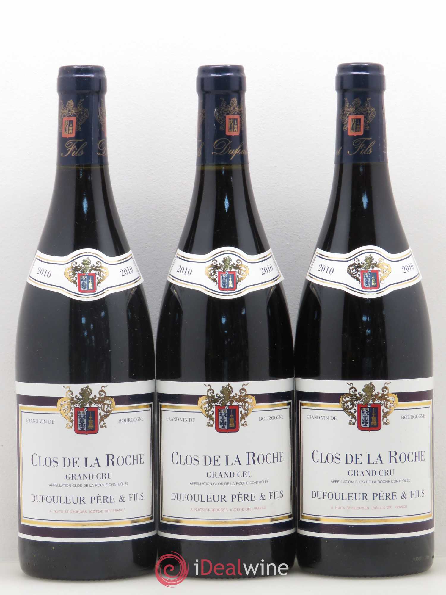 Clos de la Roche Grand Cru Dufouleur Pere et Fils 2010 - Posten von 6 Flaschen - 2