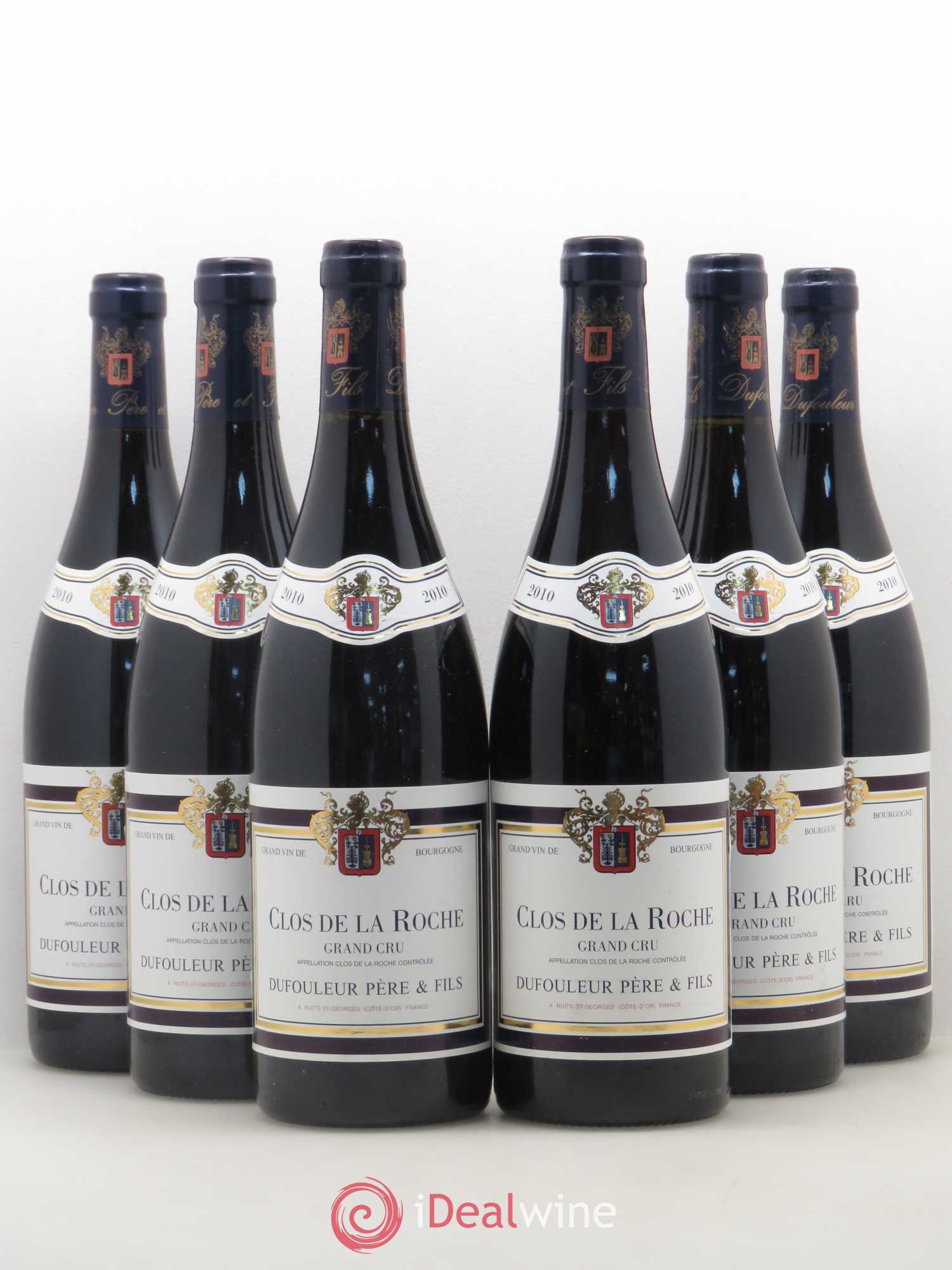 Clos de la Roche Grand Cru Dufouleur Pere et Fils 2010 - Posten von 6 Flaschen - 0