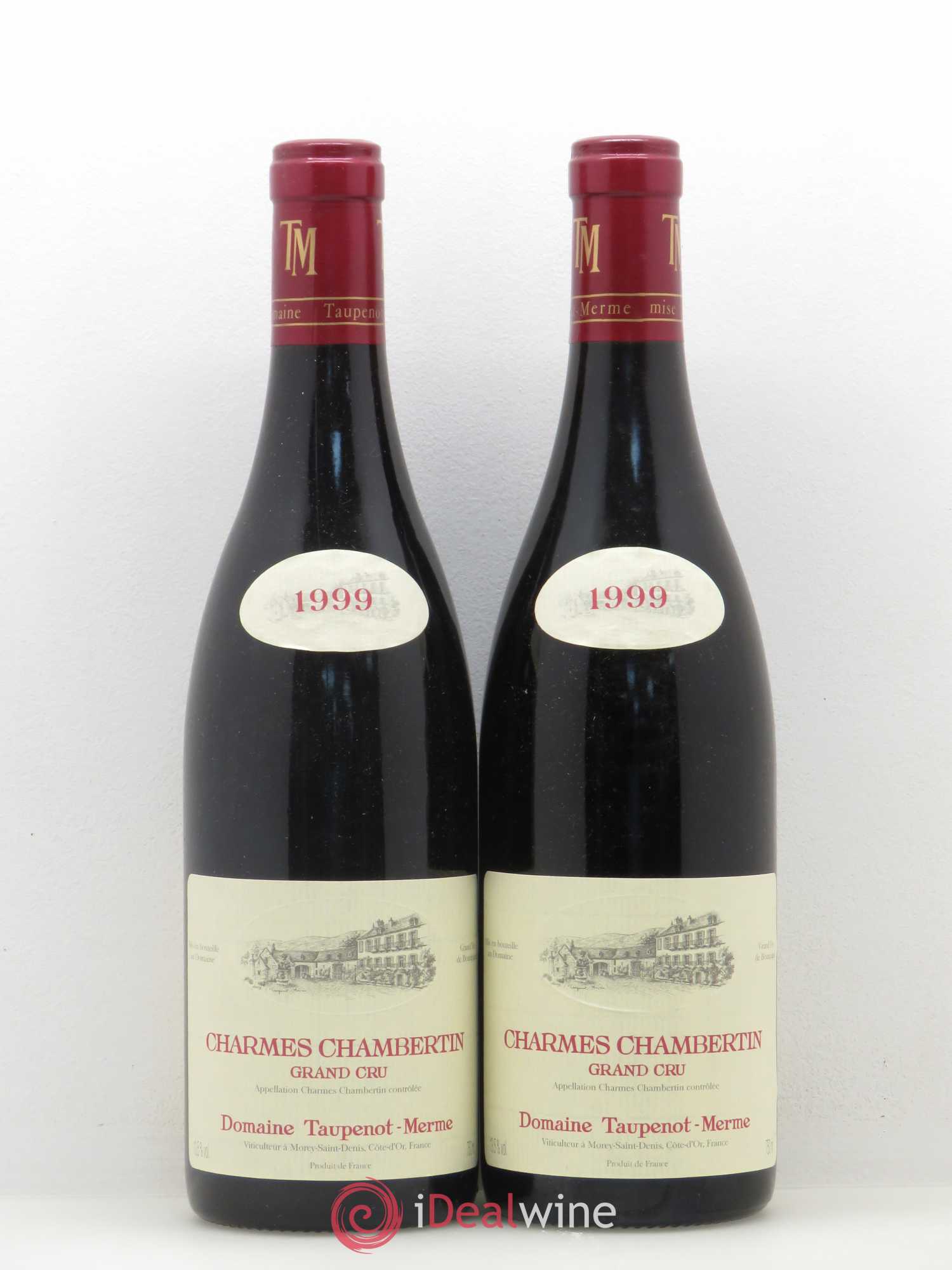 Charmes-Chambertin Grand Cru Domaine Taupenot-Merme 1999 - Lot de 2 bouteilles - 0