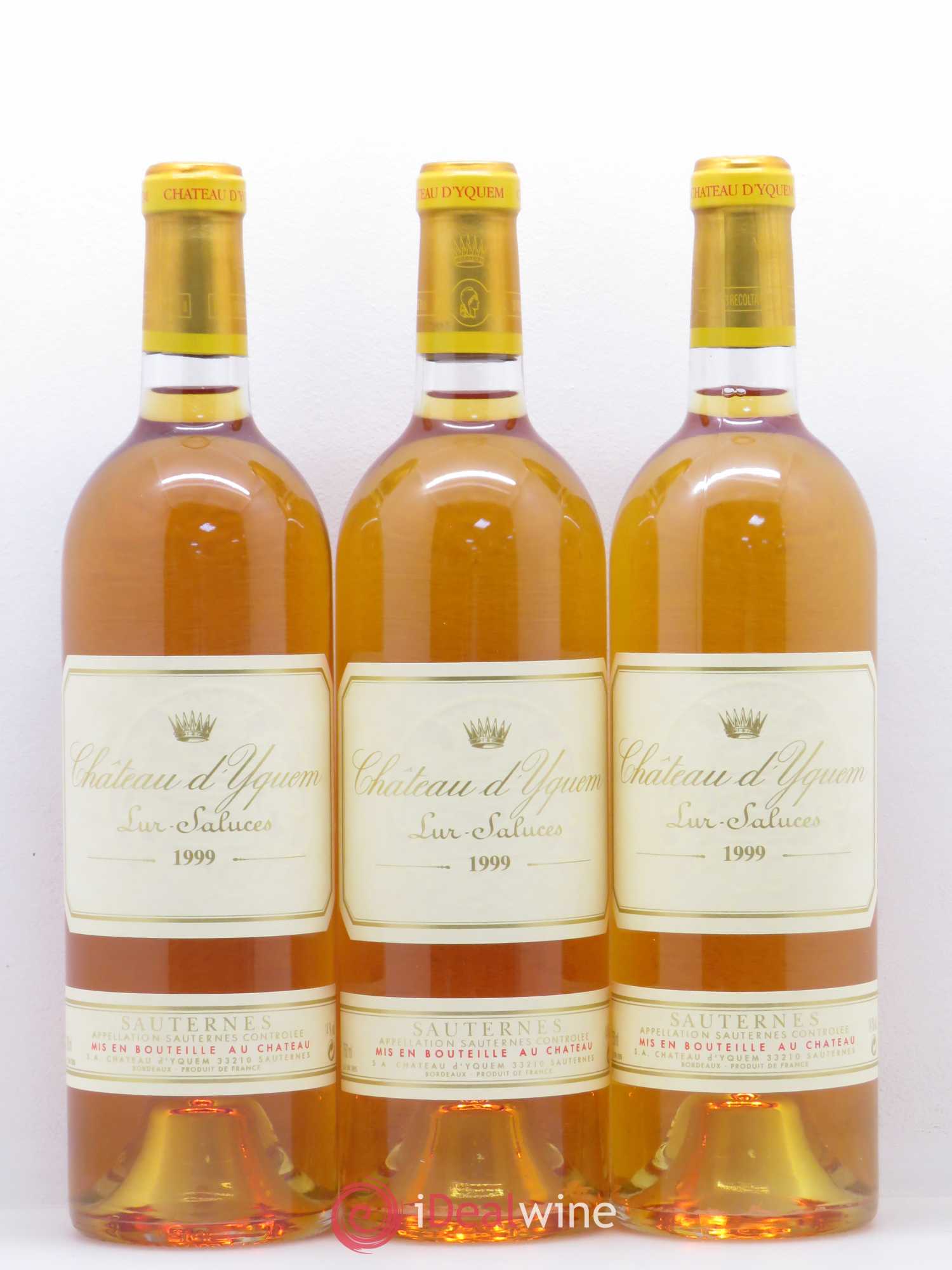 Château d' Yquem 1er Cru Classé Supérieur 1999 - Lotto di 3 bottiglie - 0