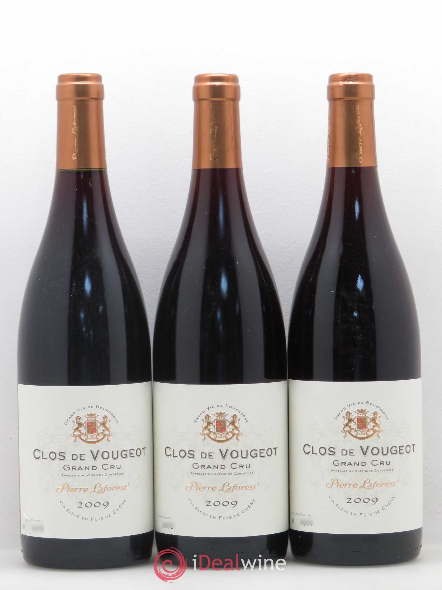 Clos de Vougeot Grand Cru Pierre Laforest 2009 - Lot de 3 bouteilles - 0