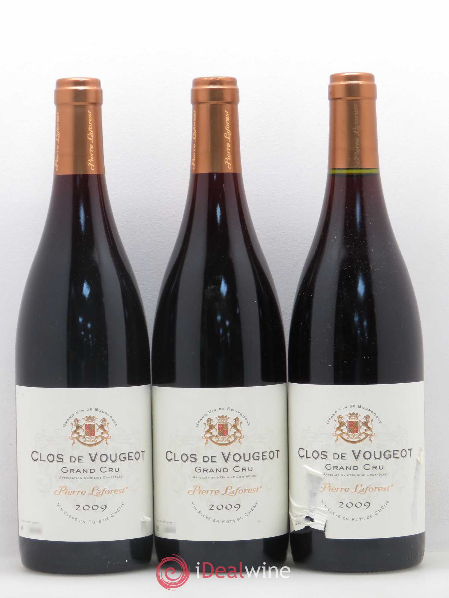 Clos de Vougeot Grand Cru Pierre Laforest 2009 - Lot de 3 bouteilles - 0