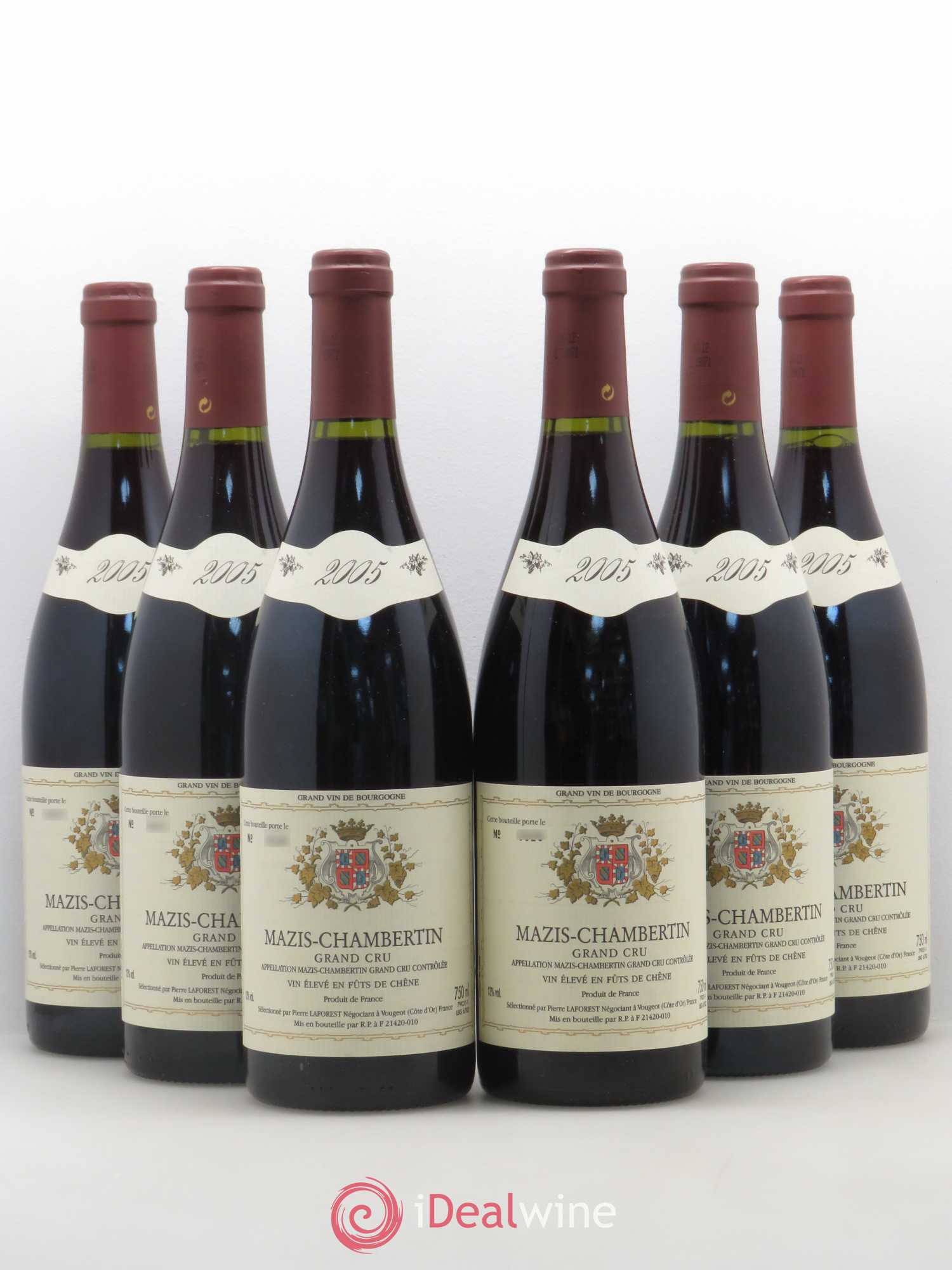 Mazis-Chambertin Grand Cru Pierre Laforest 2005 - Lot de 6 bouteilles - 0