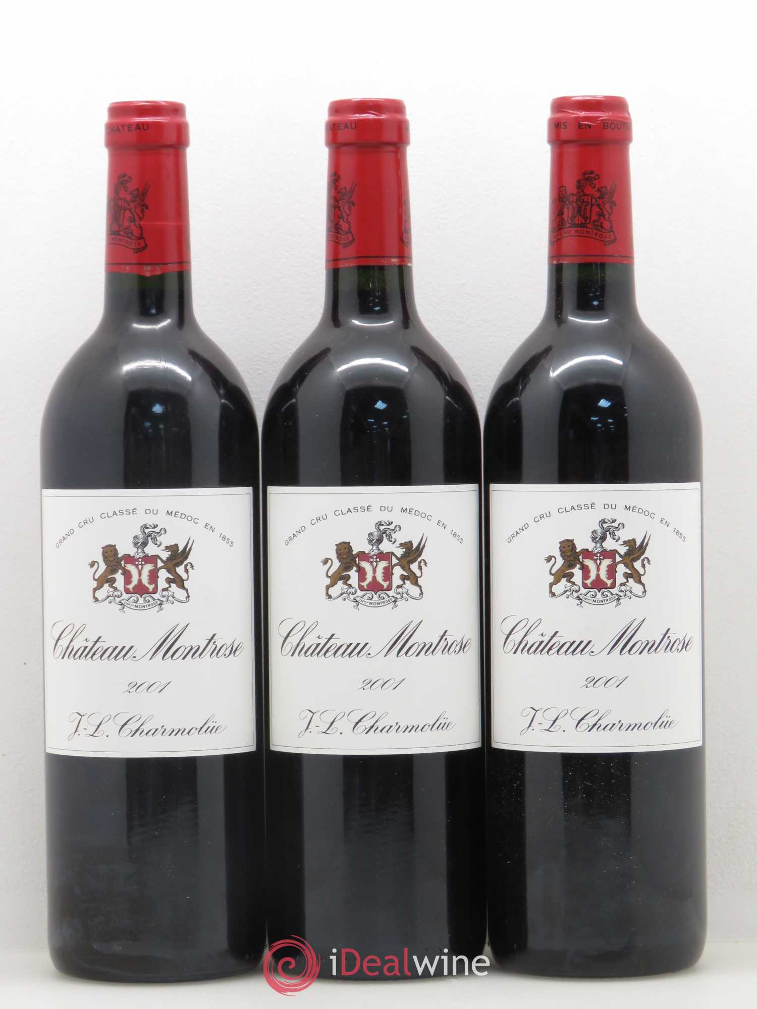 Château Montrose 2ème Grand Cru Classé 2001 - Lot de 3 bouteilles - 0