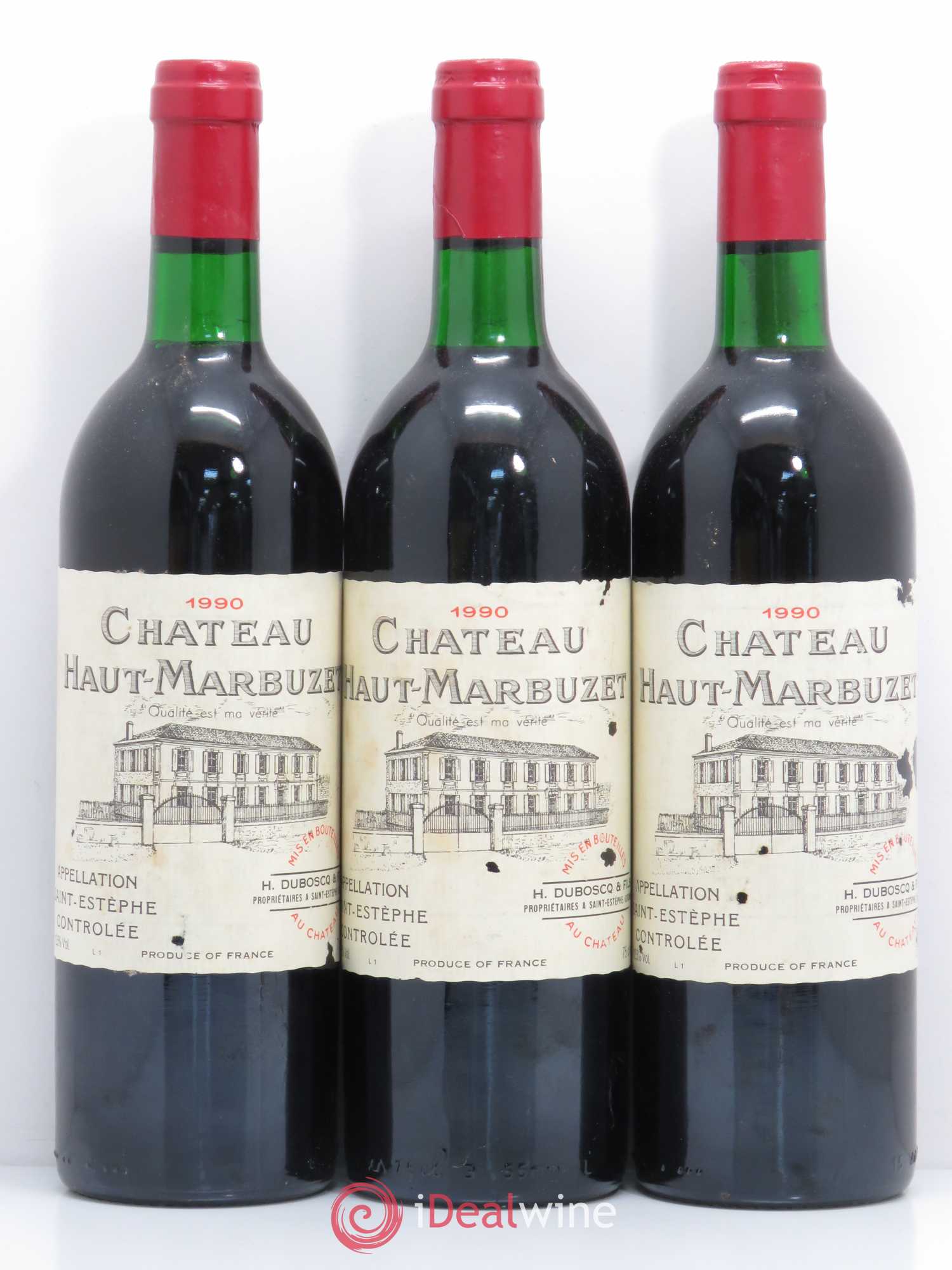Château Haut Marbuzet 1990 - Lot de 6 bouteilles - 2