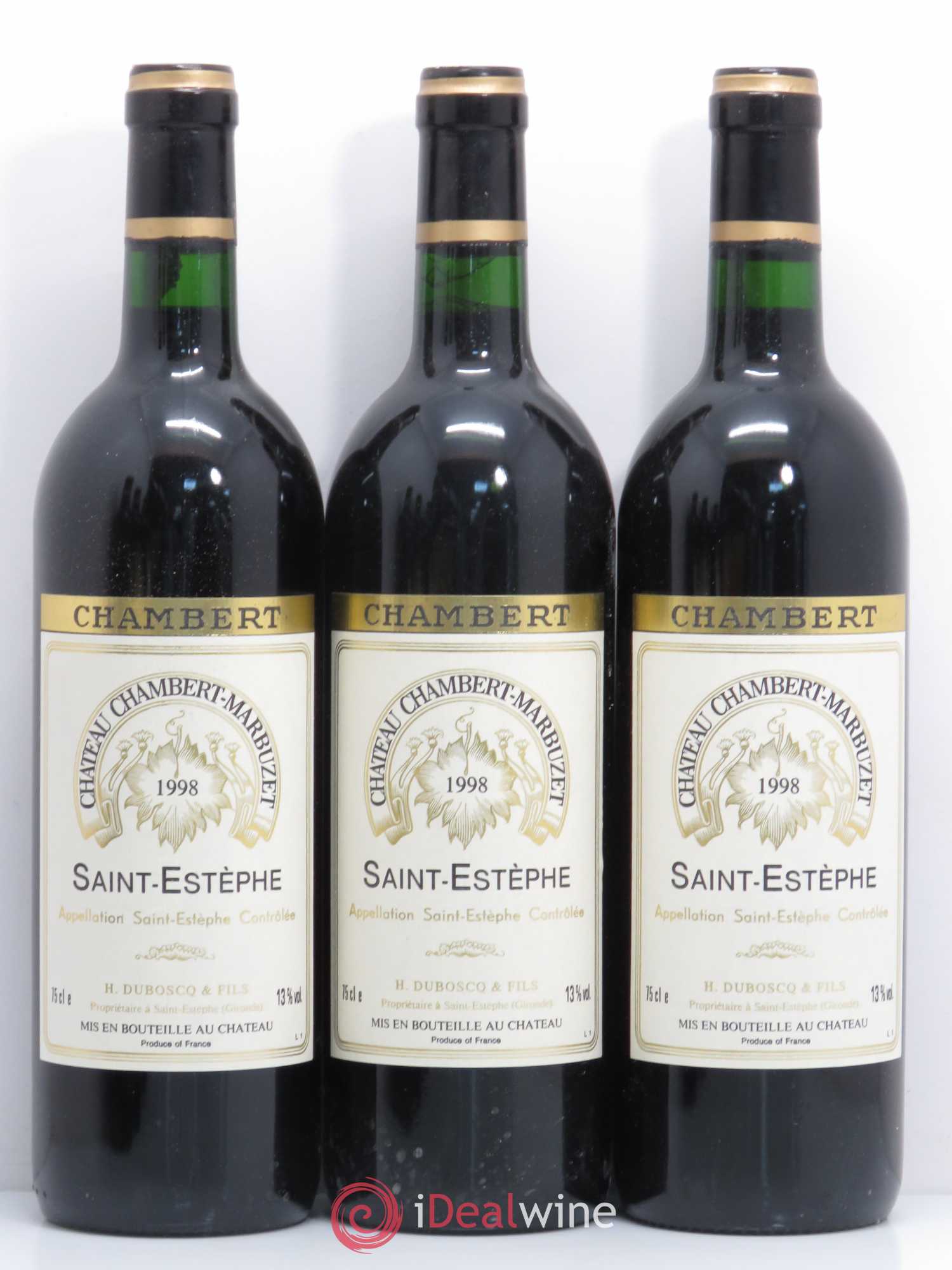Château Chambert-Marbuzet Cru Bourgeois 1998 - Lot de 6 bouteilles - 1