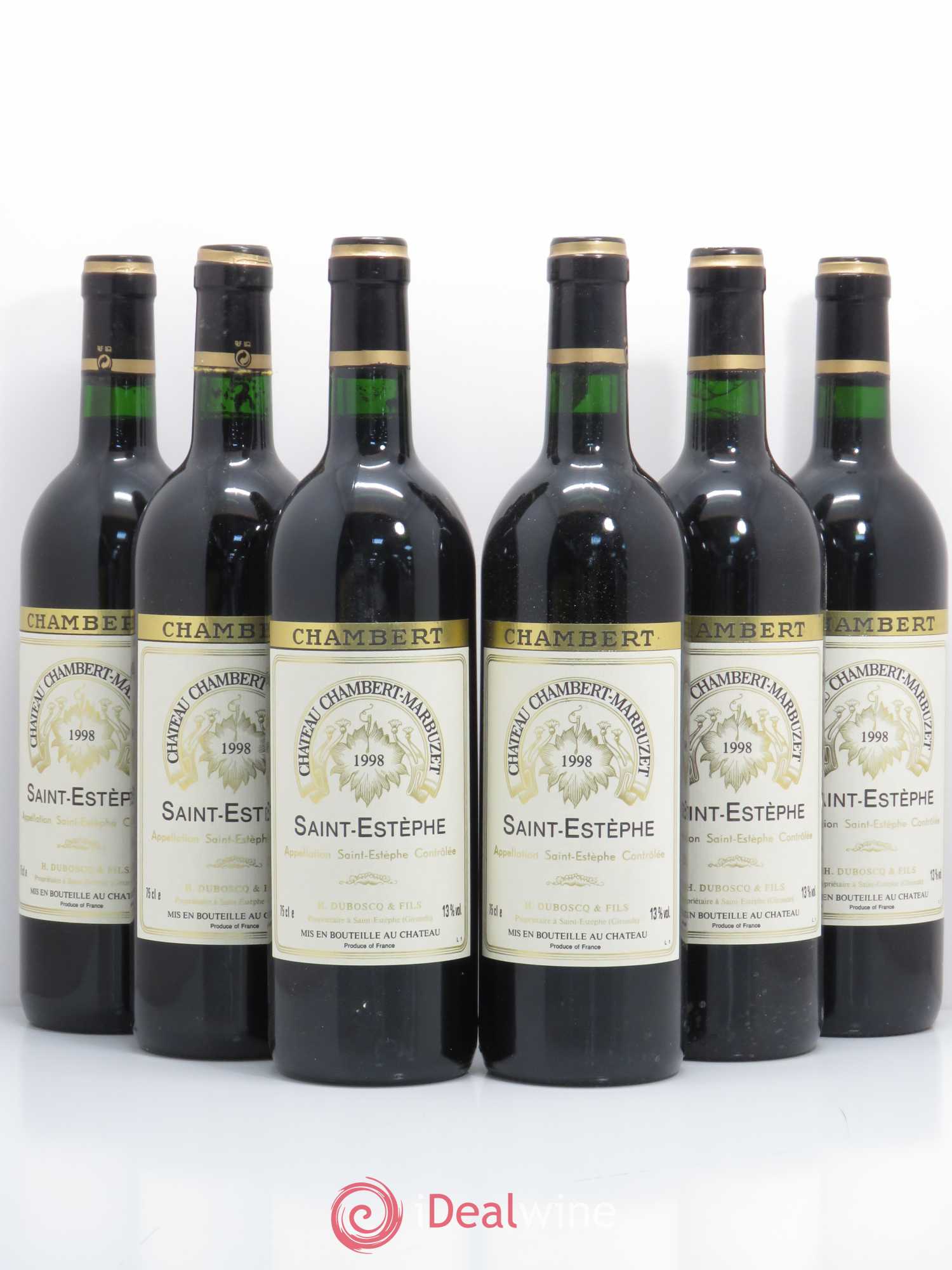 Château Chambert-Marbuzet Cru Bourgeois 1998 - Lot de 6 bouteilles - 0