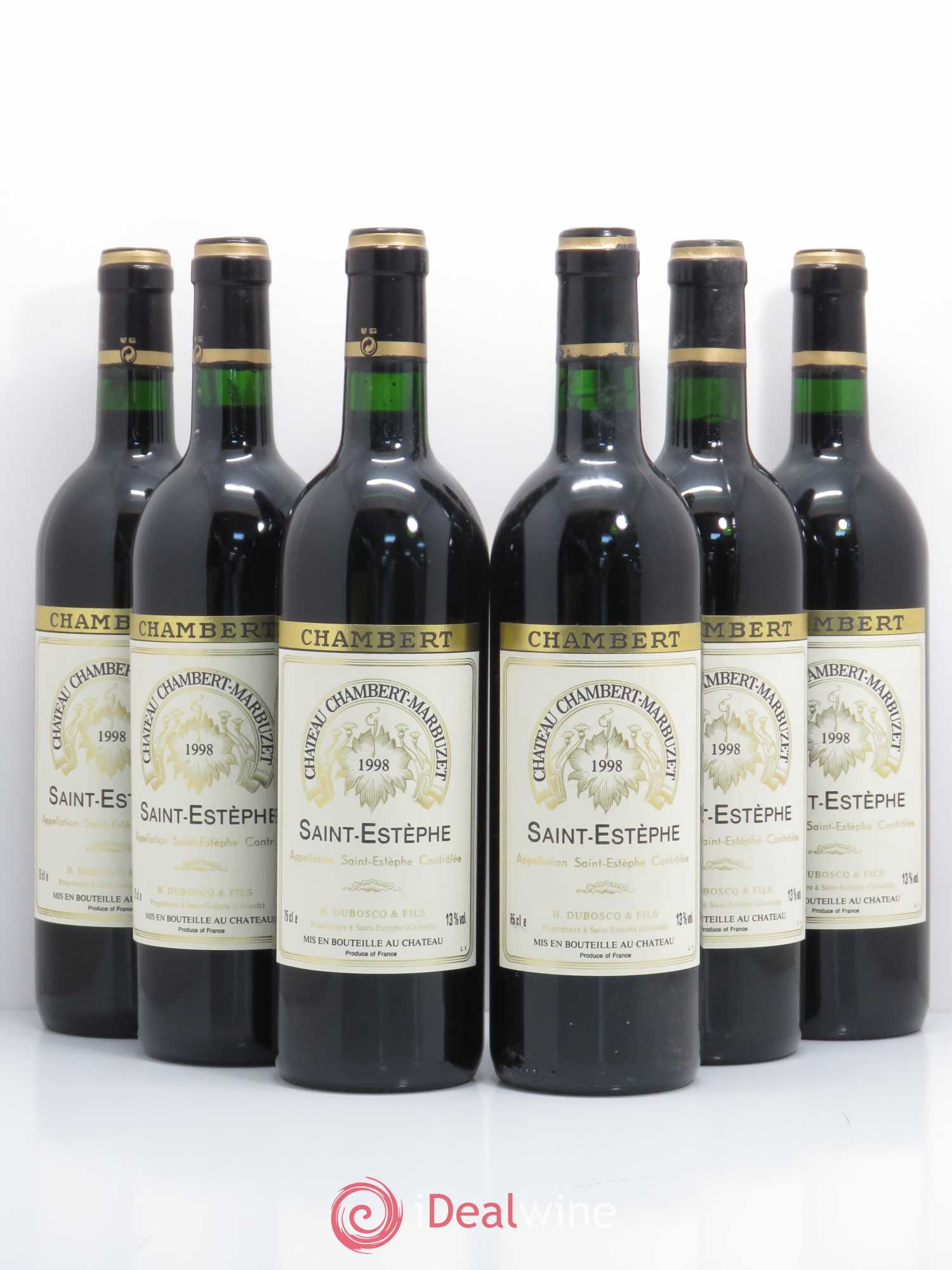 Château Chambert-Marbuzet Cru Bourgeois 1998 - Lot de 6 bouteilles - 0