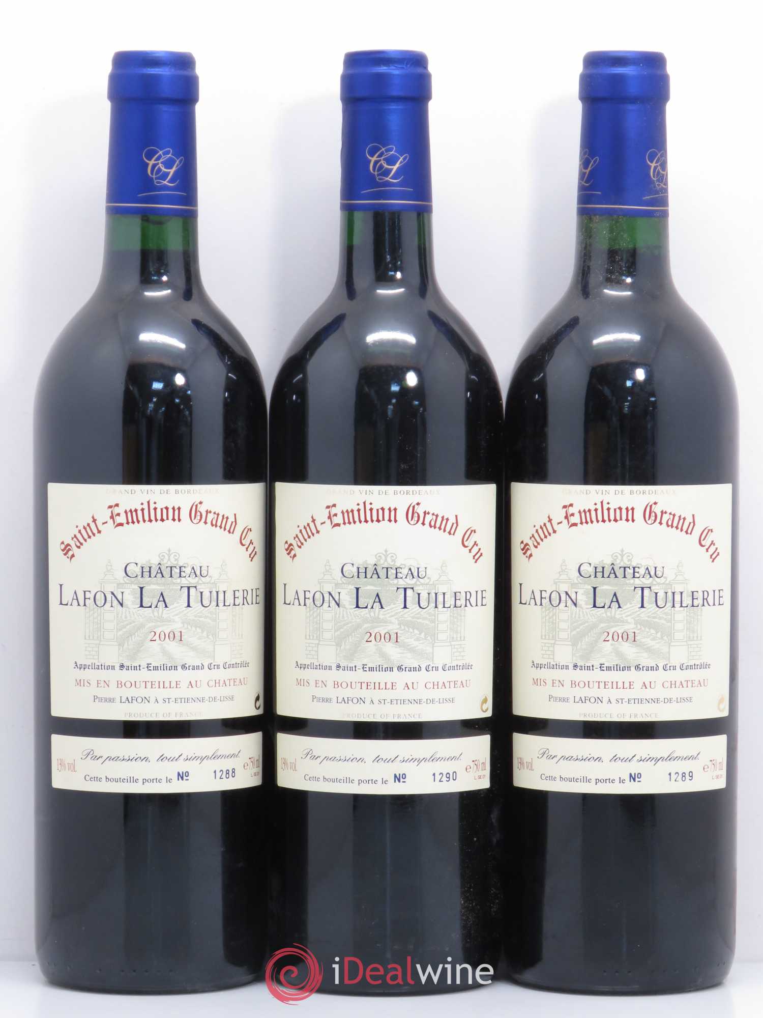 Saint-Émilion Grand Cru Chateau Lafon La Tuilerie 2001 - Posten von 6 Flaschen - 2