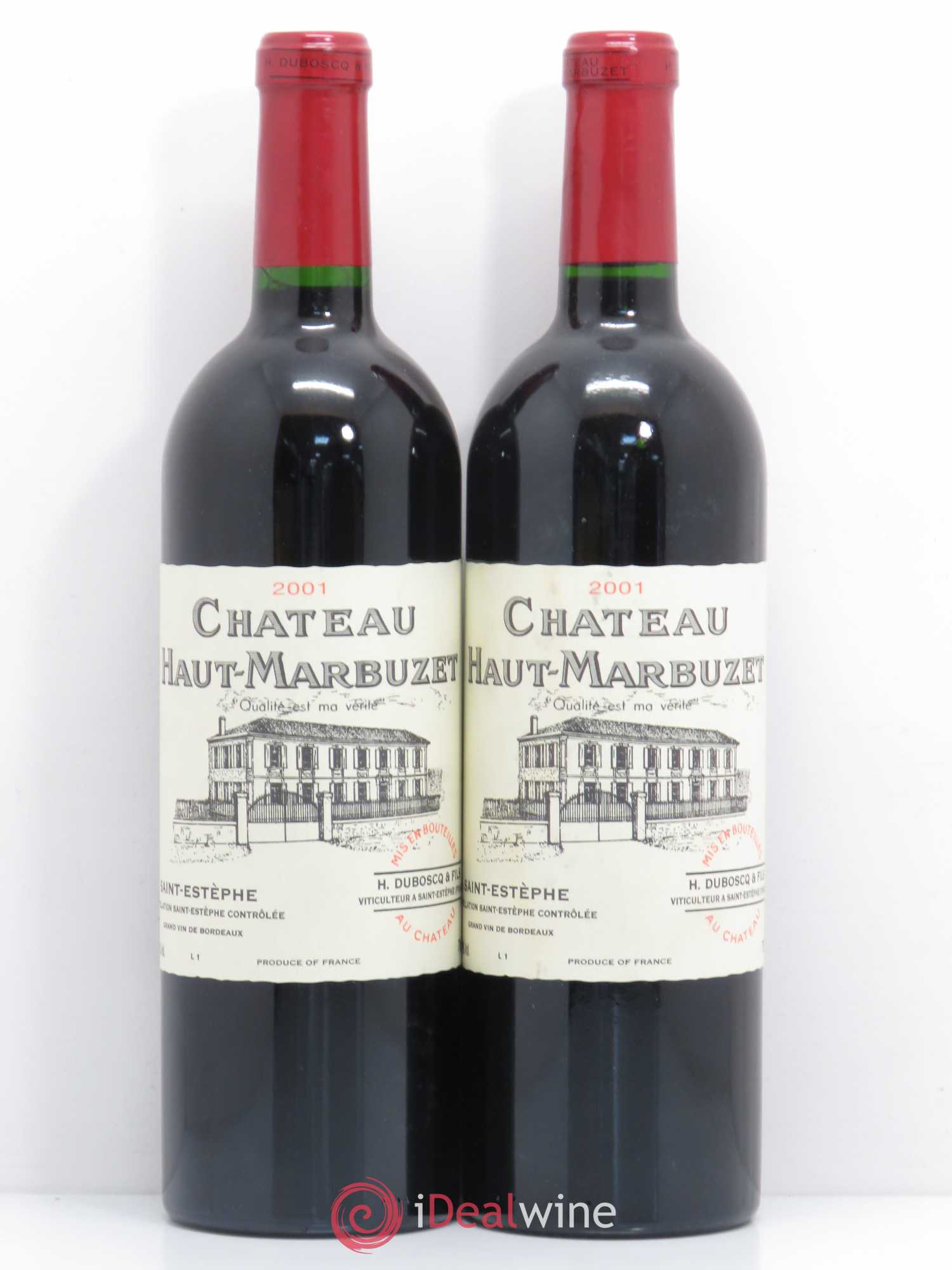 Château Haut Marbuzet 2001 - Lot de 2 bouteilles - 0