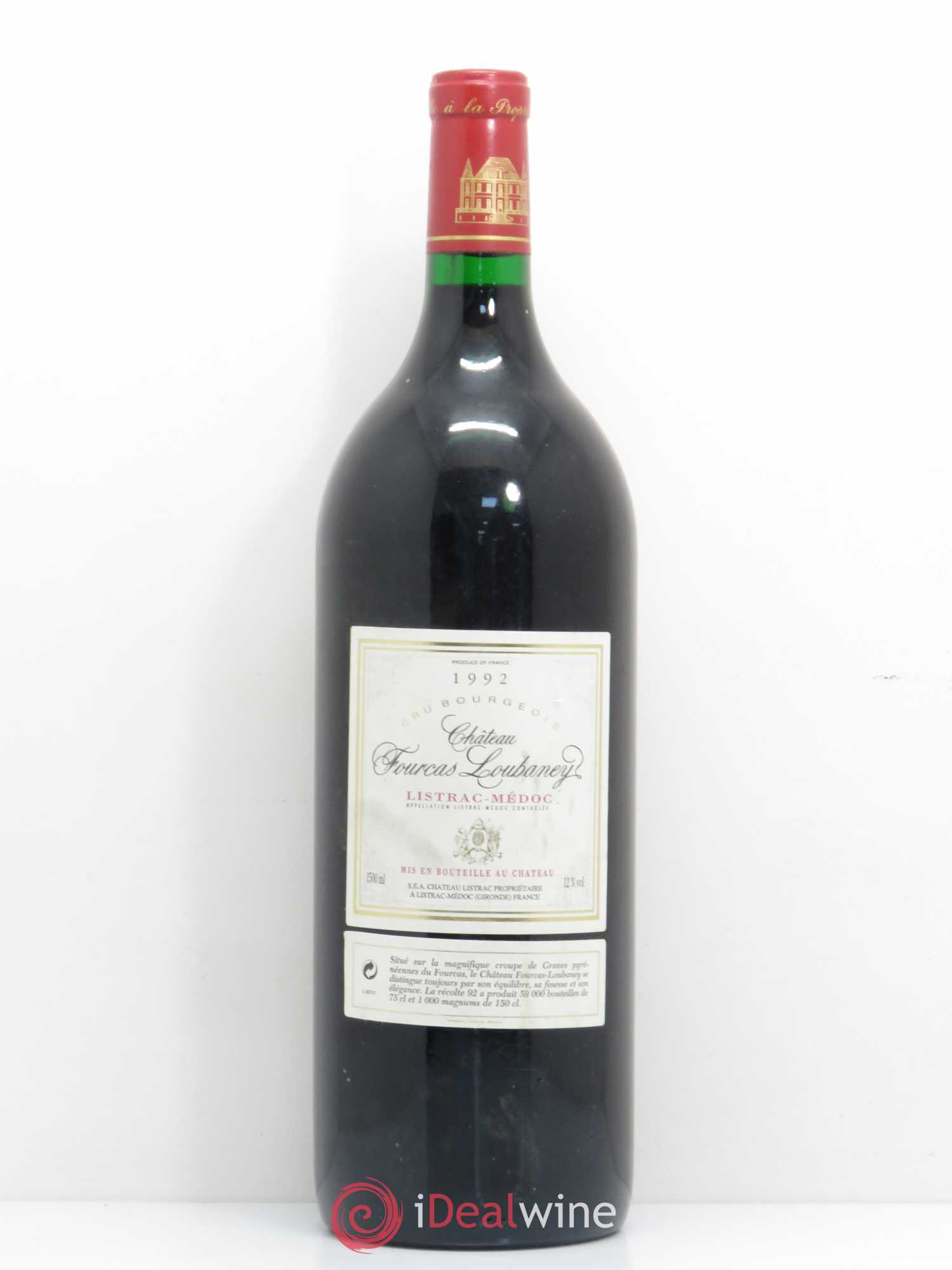 Château Fourcas Loubaney Cru Bourgeois 1992 - Lot de 1 magnum - 0