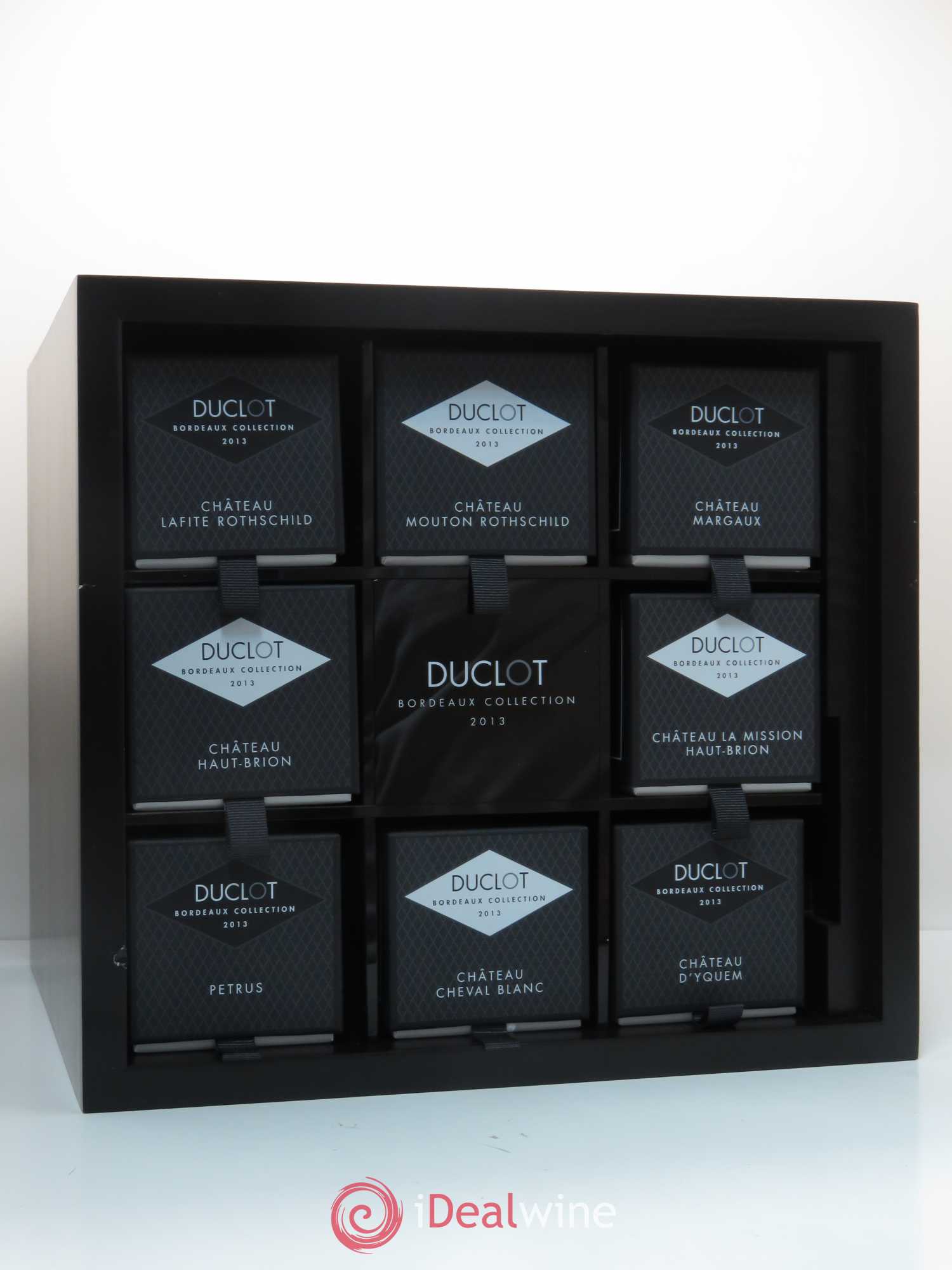 Caisse Collection Duclot (Petrus - Cheval Blanc - Yquem - Haut-Brion - La Mission Haut-Brion - Lafite Rothschild - Margaux - Mouton Rothschild) 2013 - Posten von 8 Flaschen - 0