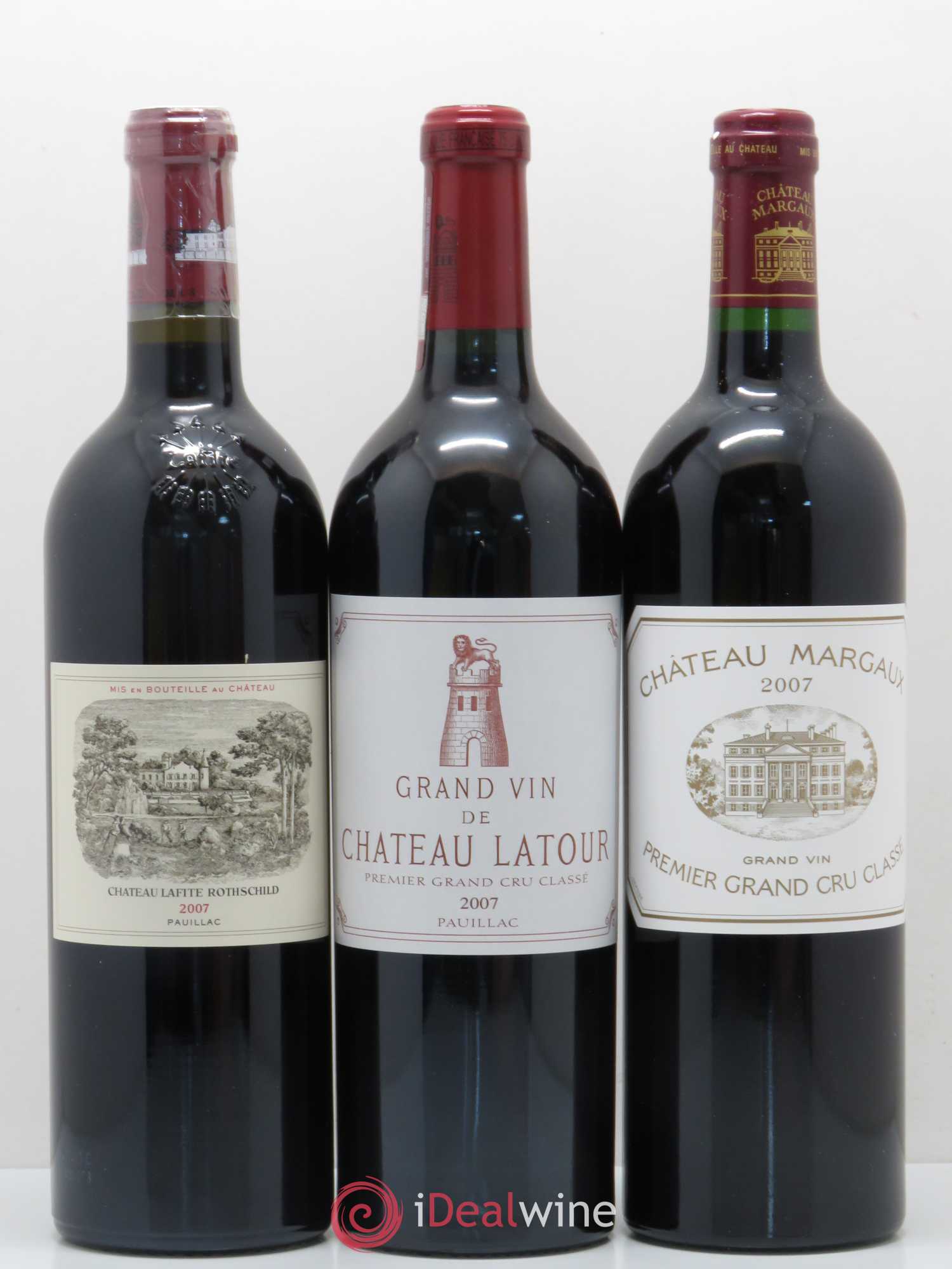 Bordeaux Caisse Bordeaux Primeurs (Petrus - Latour - Lafite Rothschild - Mouton Rothschild - Haut Brion - Margaux) 2007 - Posten von 6 Flaschen - 3