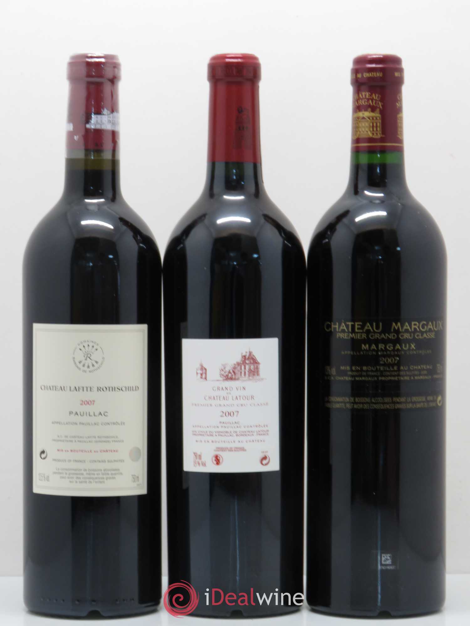 Bordeaux Caisse Bordeaux Primeurs (Petrus - Latour - Lafite Rothschild - Mouton Rothschild - Haut Brion - Margaux) 2007 - Posten von 6 Flaschen - 4