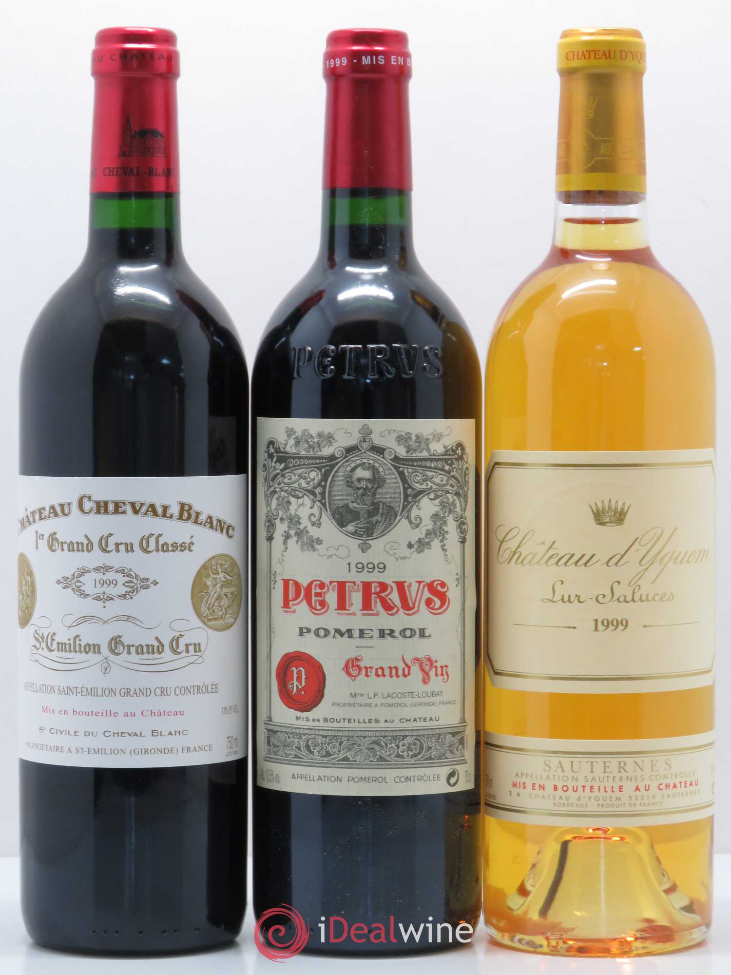 Caisse Duclot (2 Cheval Blanc - 1 Yquem - 2 Lafite Rothschild - 1 Petrus) 1999 - Posten von 6 Flaschen - 2