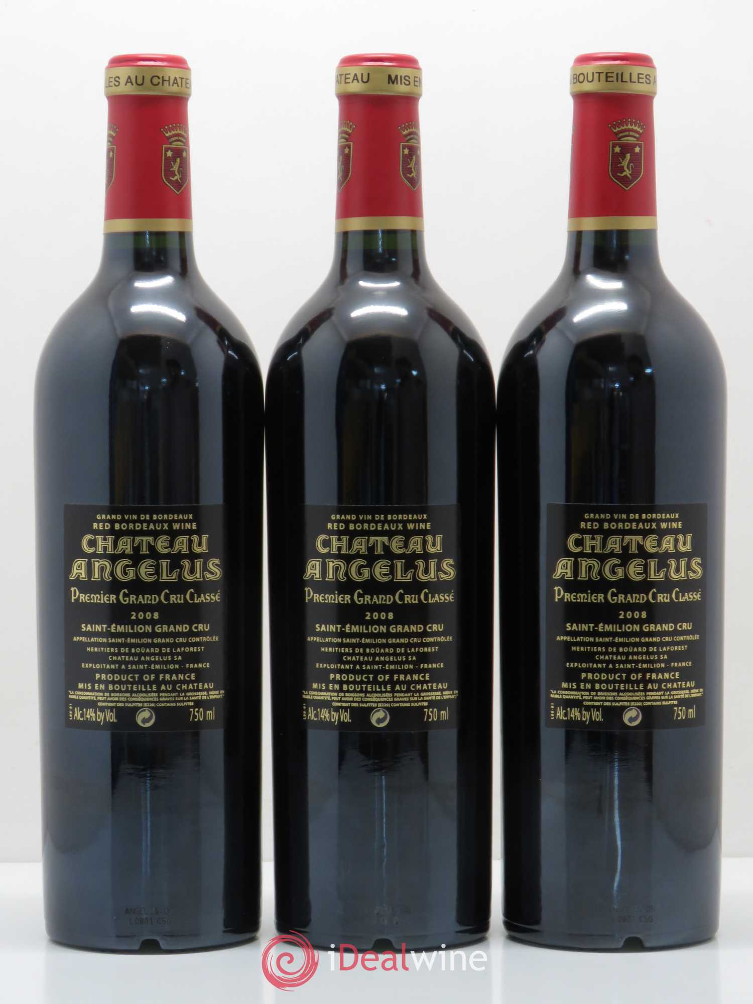 Château Angélus 1er Grand Cru Classé A 2008 - Lot de 6 bouteilles - 2