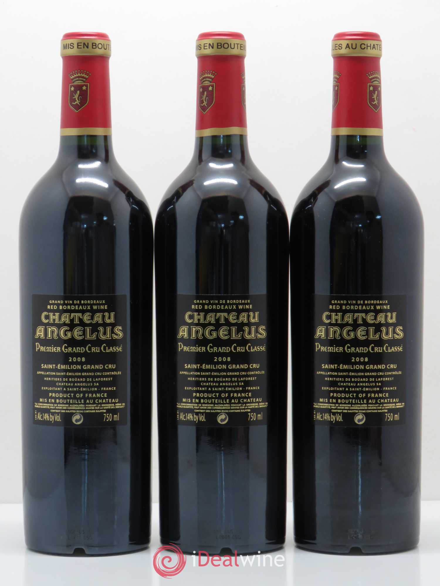 Château Angélus 1er Grand Cru Classé A 2008 - Lot de 6 bouteilles - 4
