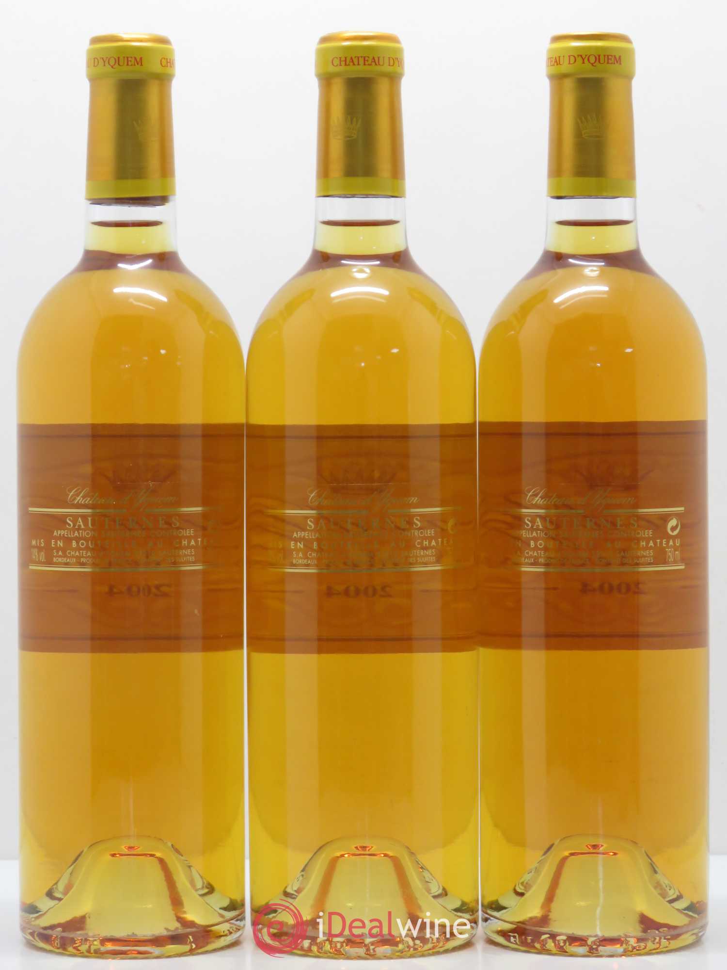 Château d' Yquem 1er Cru Classé Supérieur 2004 - Lotto di 3 bottiglie - 1
