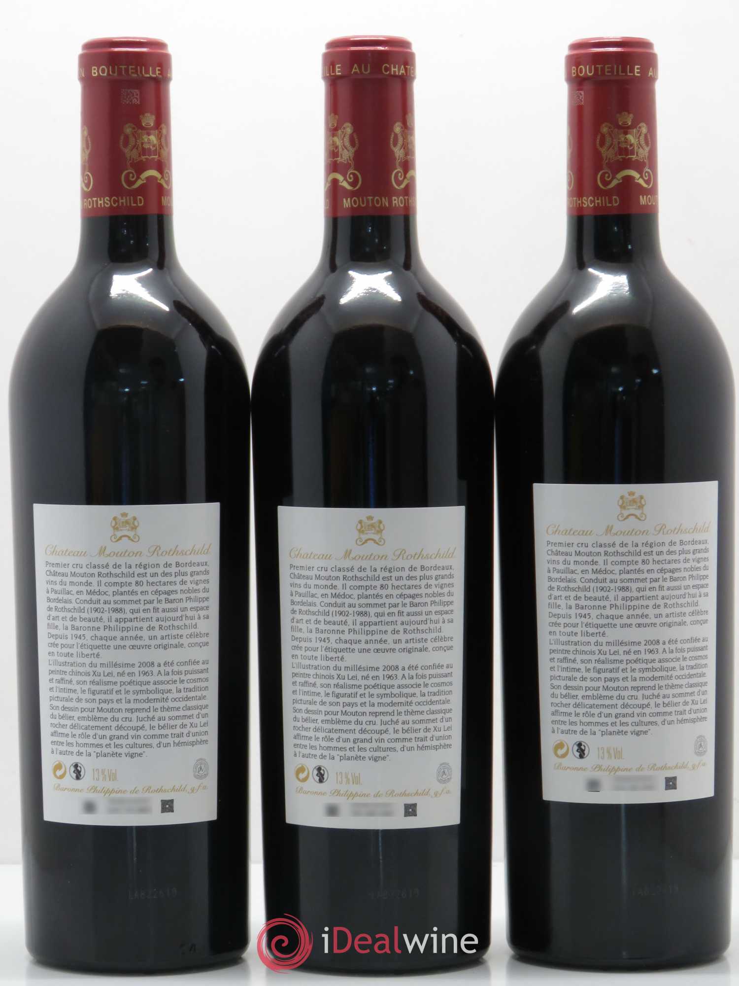 Château Mouton Rothschild 1er Grand Cru Classé 2008 - Lot de 6 bouteilles - 2