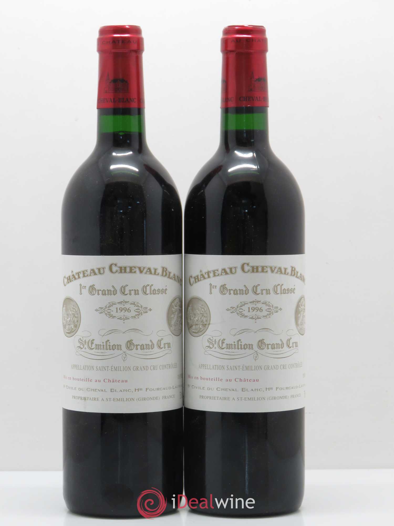 Château Cheval Blanc 1er Grand Cru Classé A 1996 - Lot de 2 bouteilles - 0