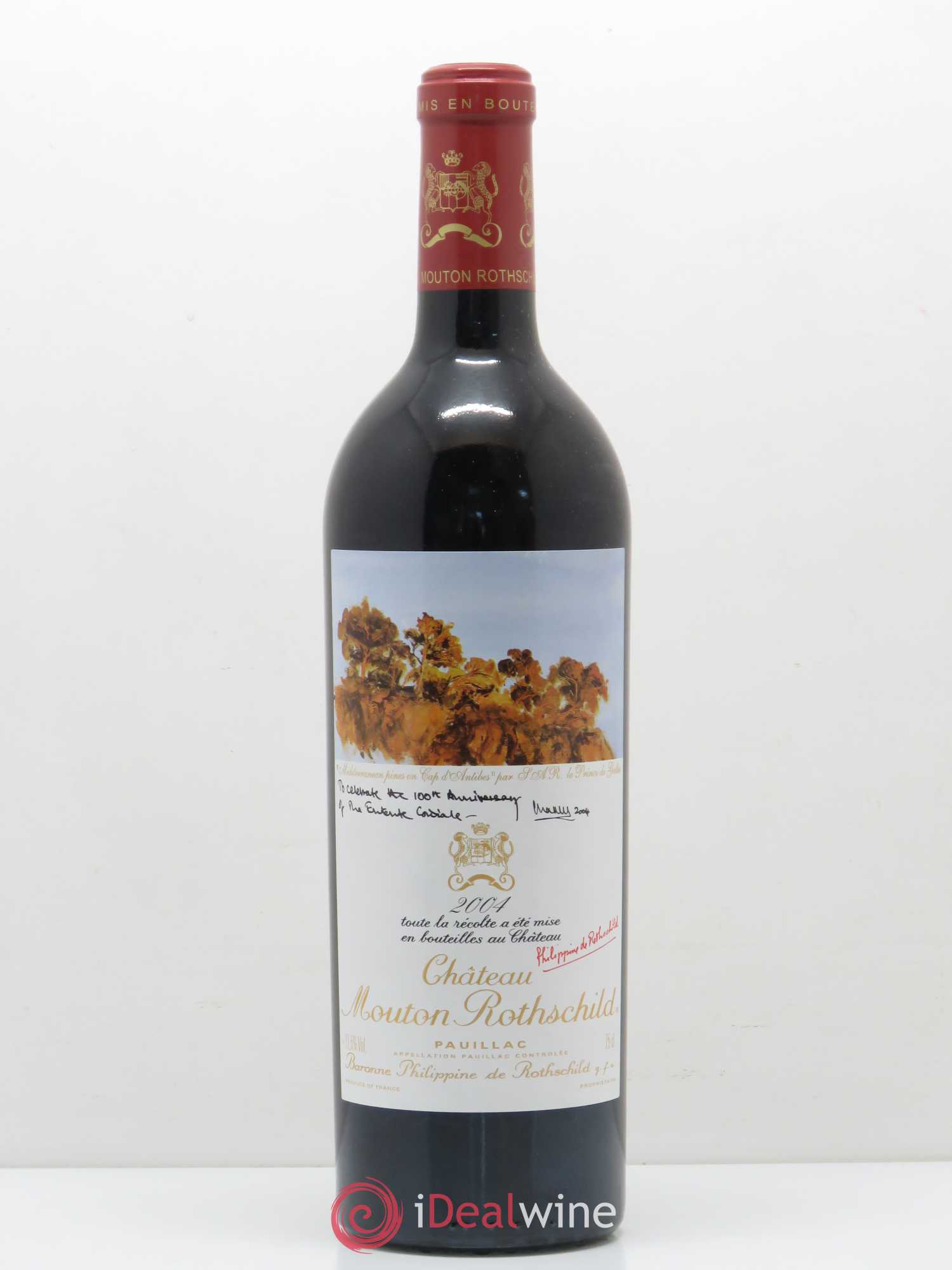 Château Mouton Rothschild 1er Grand Cru Classé 2004 - Lot de 1 bouteille - 0