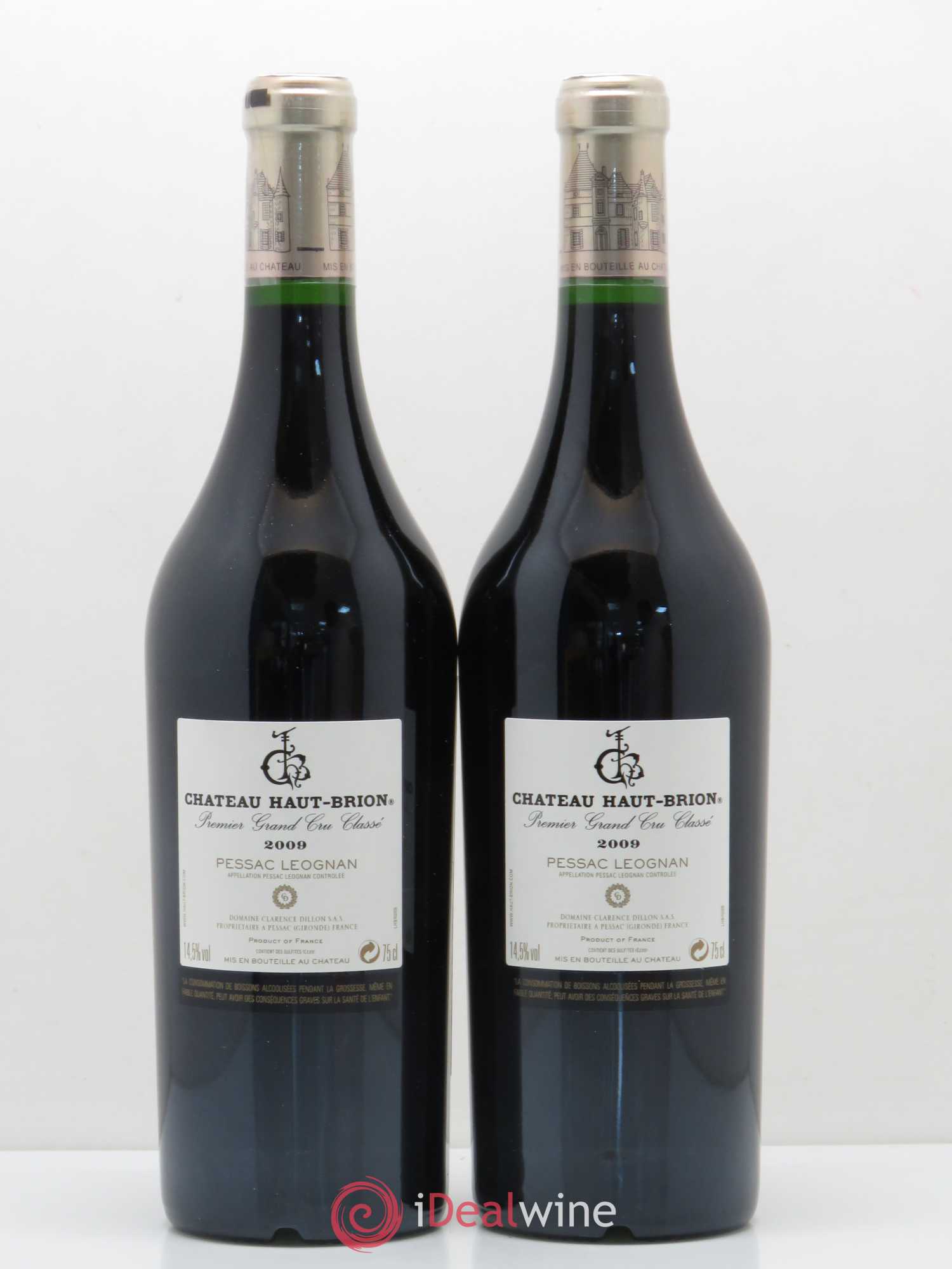 Château Haut Brion 1er Grand Cru Classé 2009 - Lot de 2 bouteilles - 1