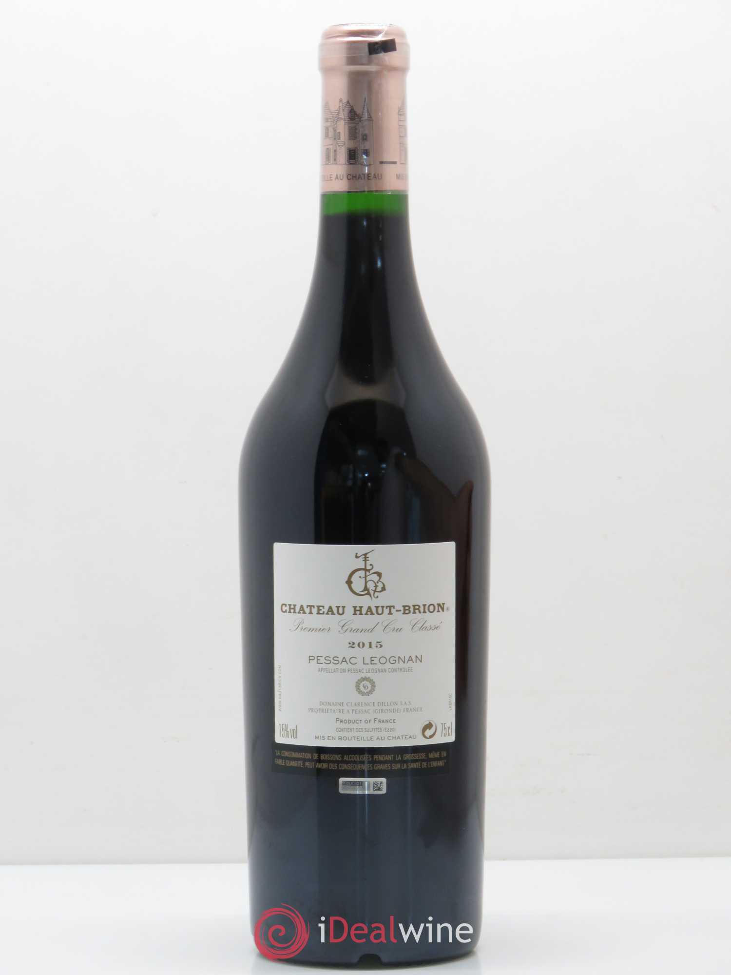Château Haut Brion 1er Grand Cru Classé 2015 - Lot de 1 bouteille - 1