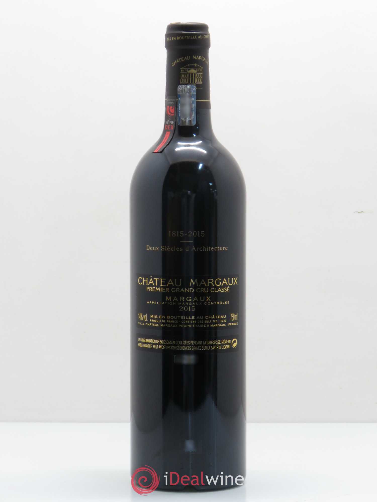 Château Margaux 1er Grand Cru Classé 2015 - Lot de 1 bouteille - 1