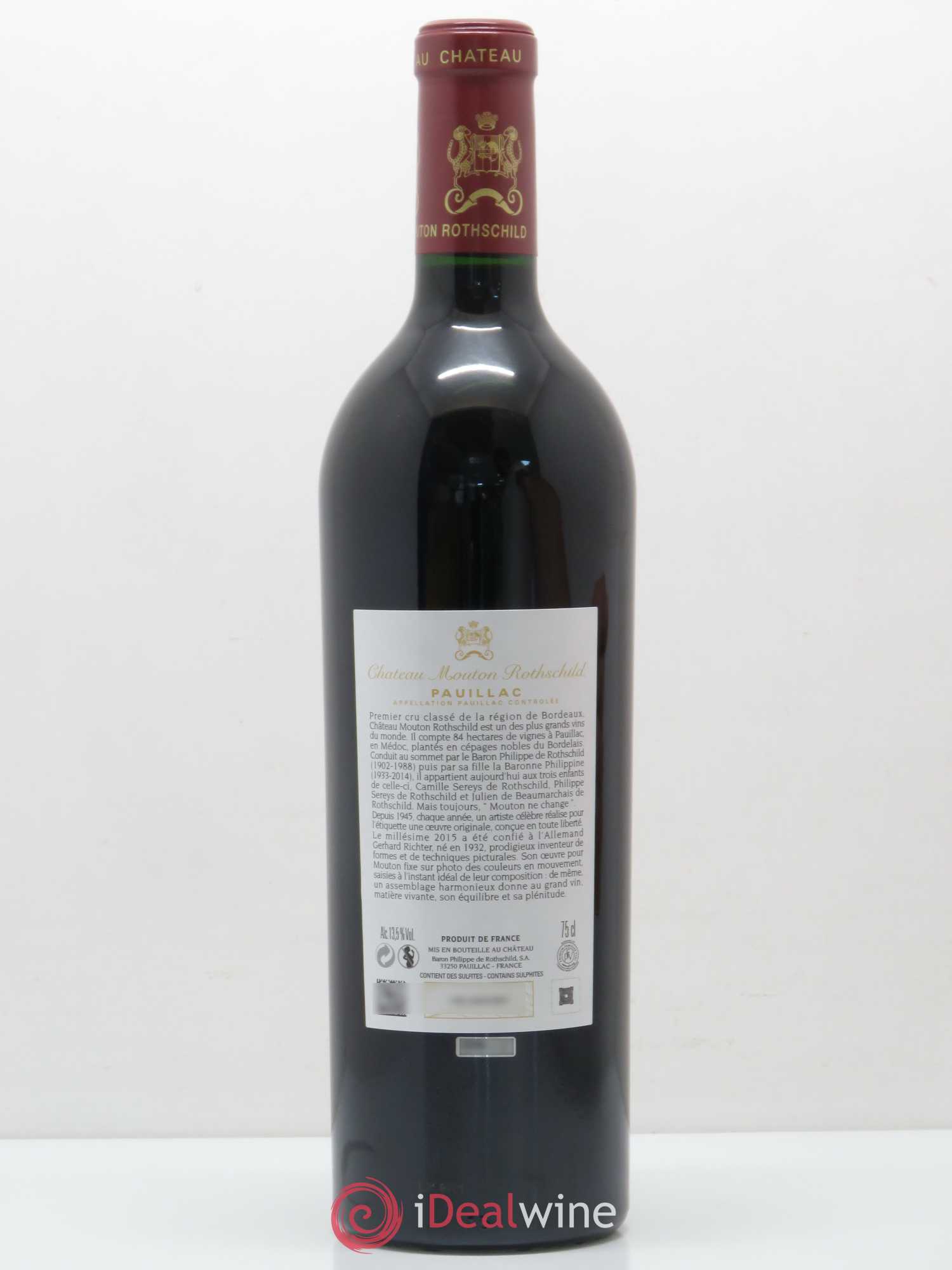 Château Mouton Rothschild 1er Grand Cru Classé 2015 - Lot de 1 bouteille - 1