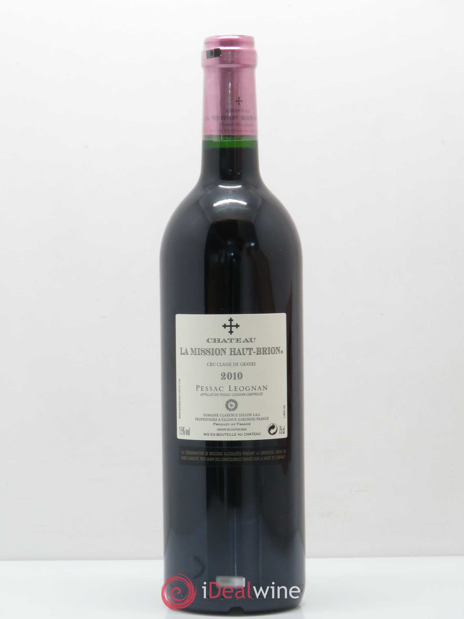 Château la Mission Haut-Brion Cru Classé de Graves 2010 - Lot de 1 bouteille - 1