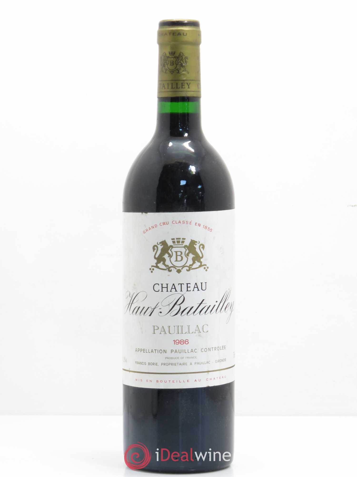 Château Haut Batailley 5ème Grand Cru Classé 1986 - Lot de 1 bouteille - 0