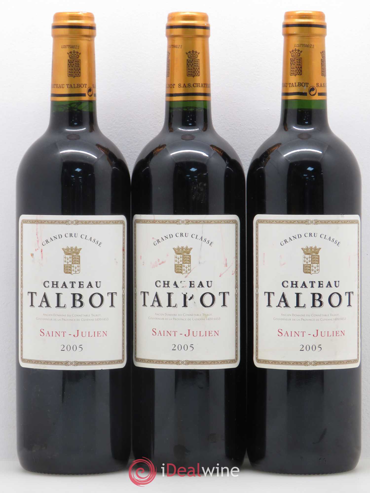 Château Talbot 4ème Grand Cru Classé 2005 - Lot de 6 bouteilles - 2