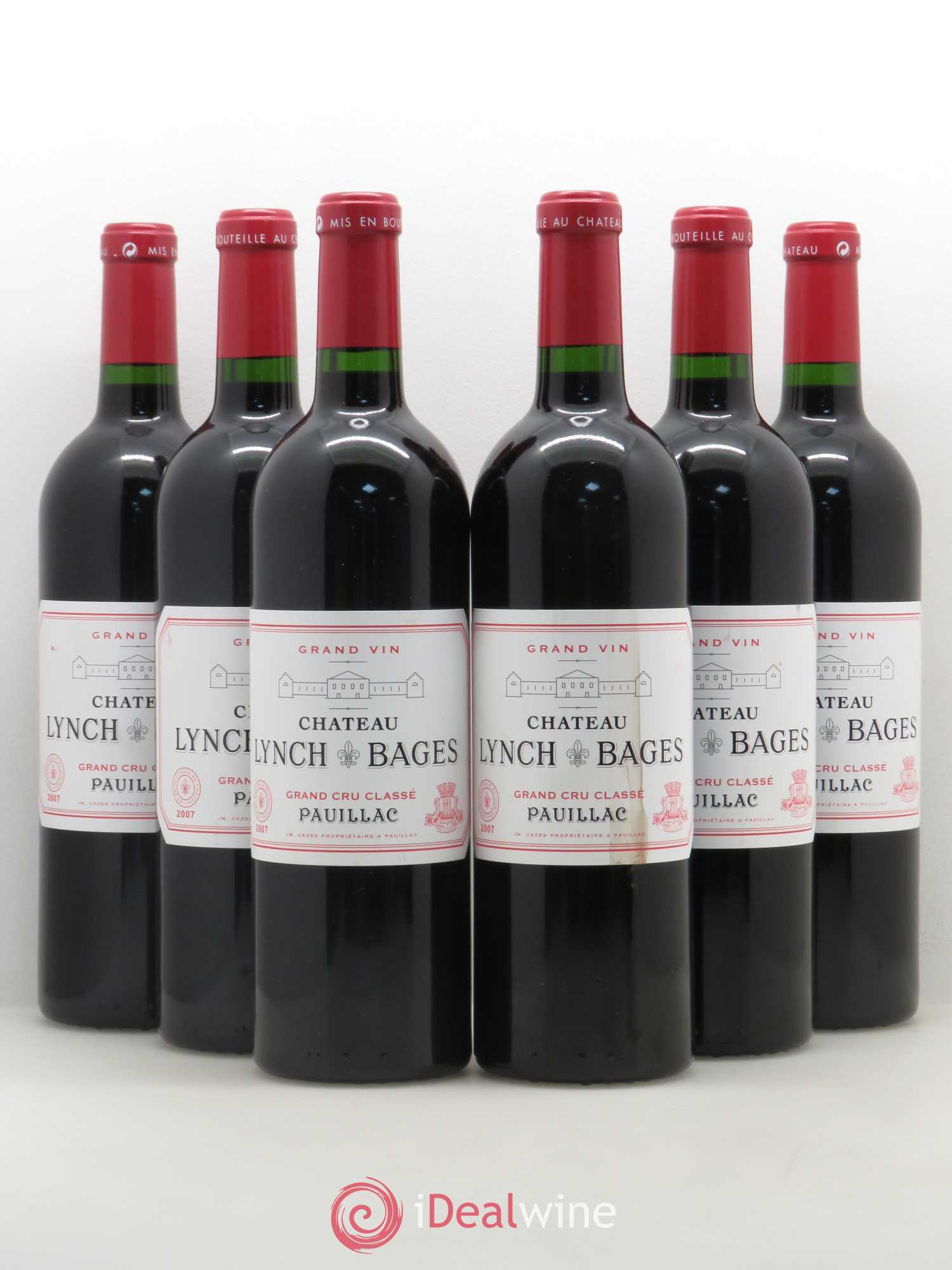 Château Lynch Bages 5ème Grand Cru Classé 2007 - Lot de 6 bouteilles - 0