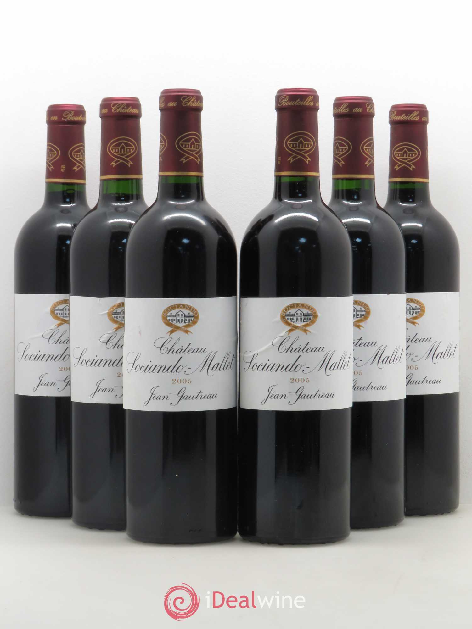 Château Sociando Mallet 2005 - Lot de 6 bouteilles - 0