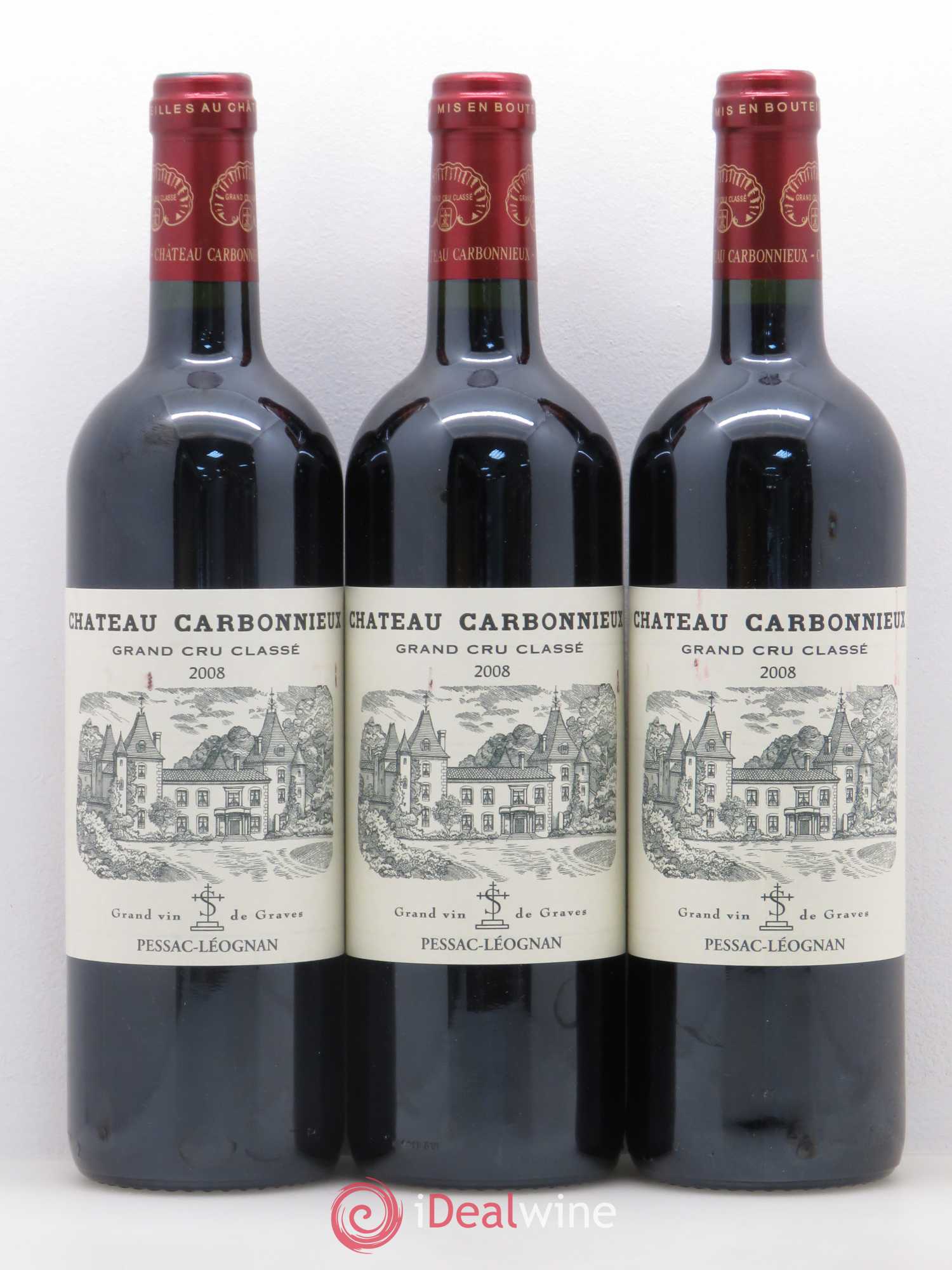 Château Carbonnieux Cru Classé de Graves 2008 - Lot de 12 bouteilles - 1