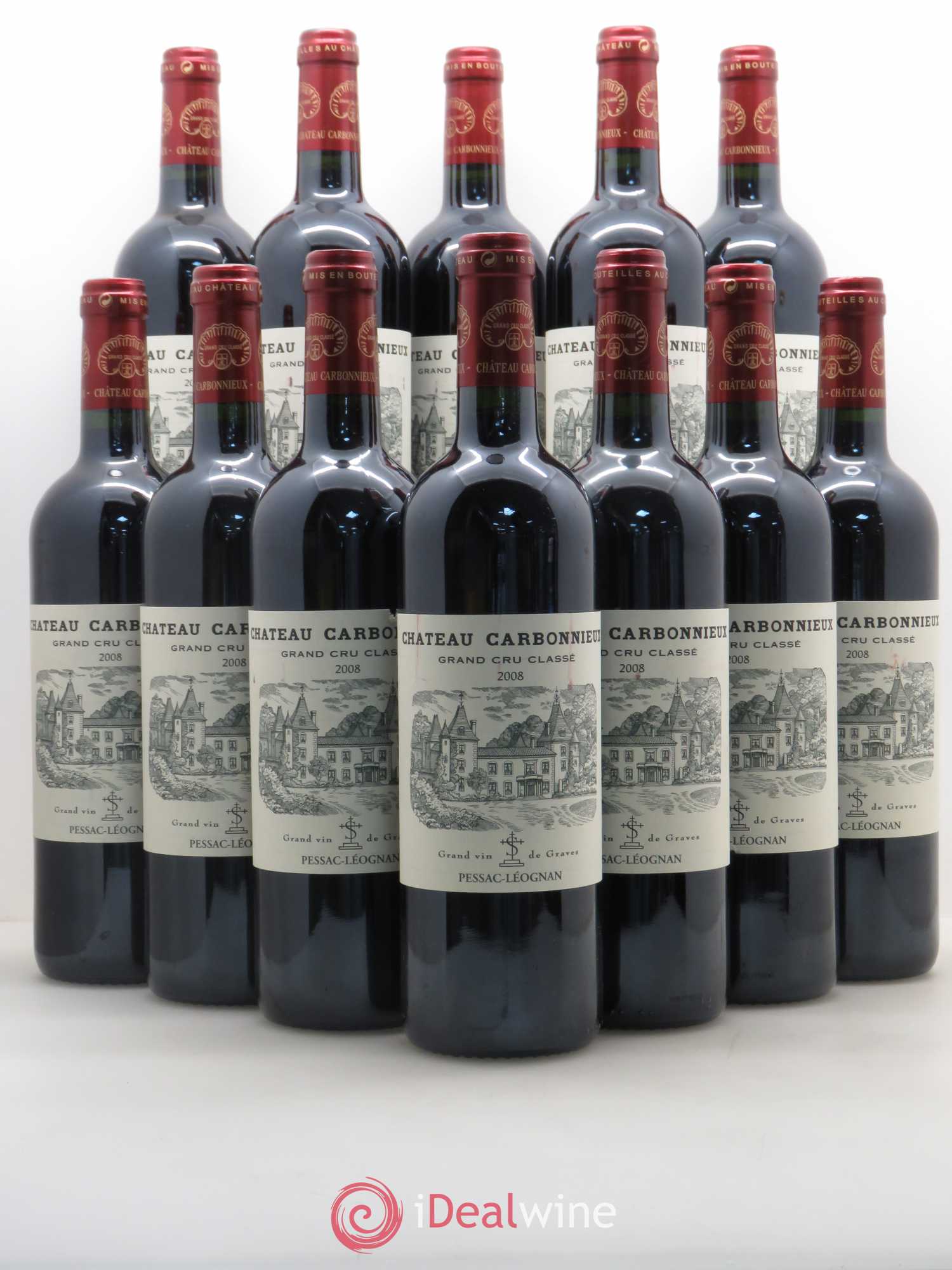 Château Carbonnieux Cru Classé de Graves 2008 - Lot de 12 bouteilles - 0