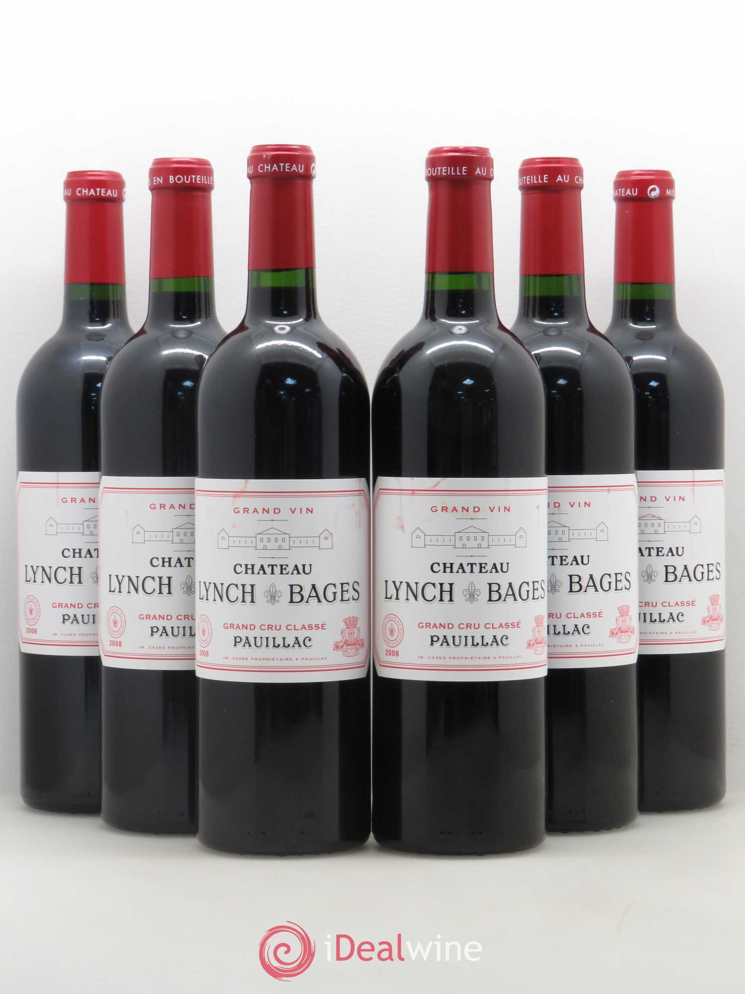 Château Lynch Bages 5ème Grand Cru Classé 2008 - Lot de 6 bouteilles - 0