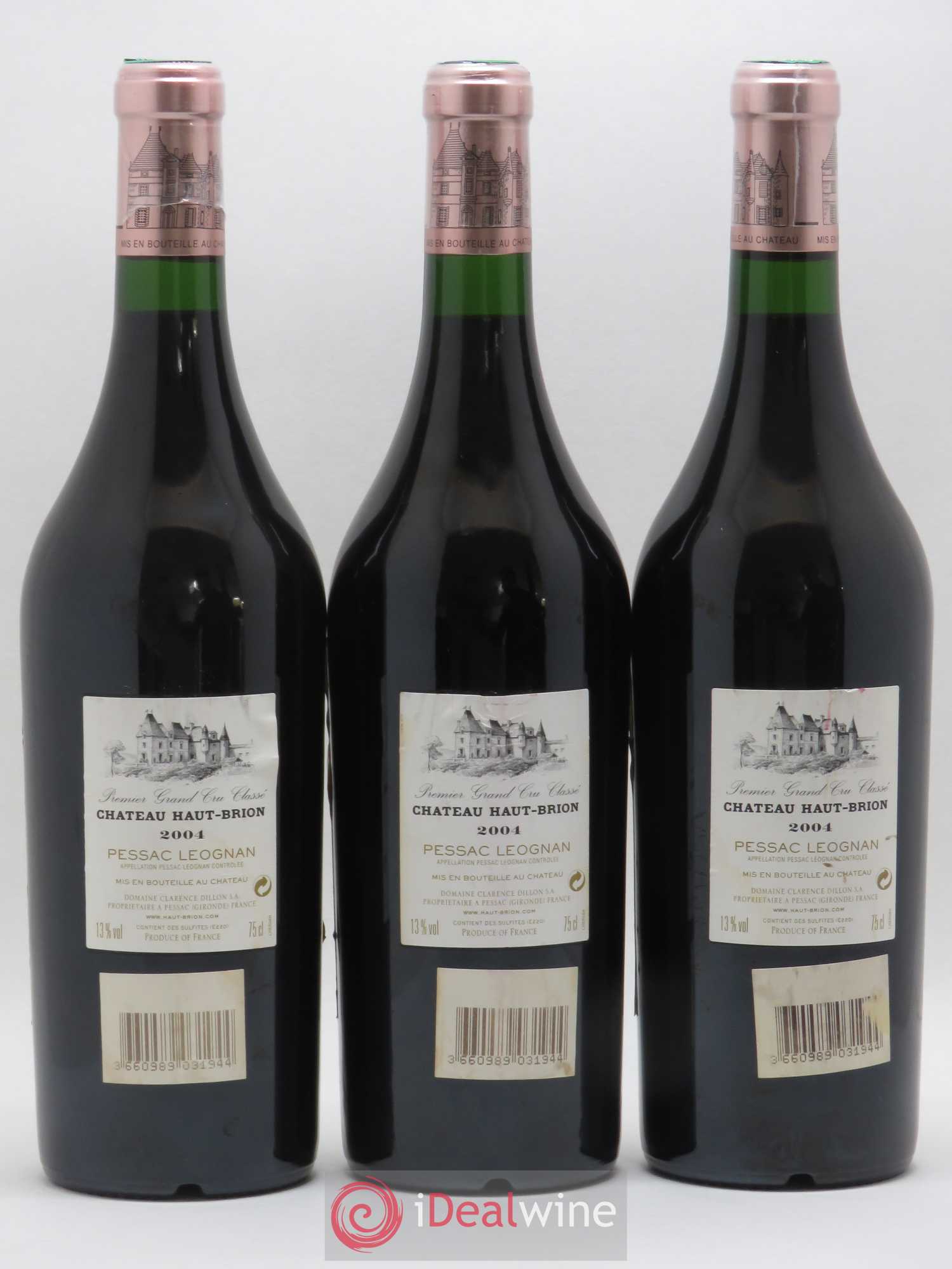 Château Haut Brion 1er Grand Cru Classé 2004 - Lot de 3 bouteilles - 1