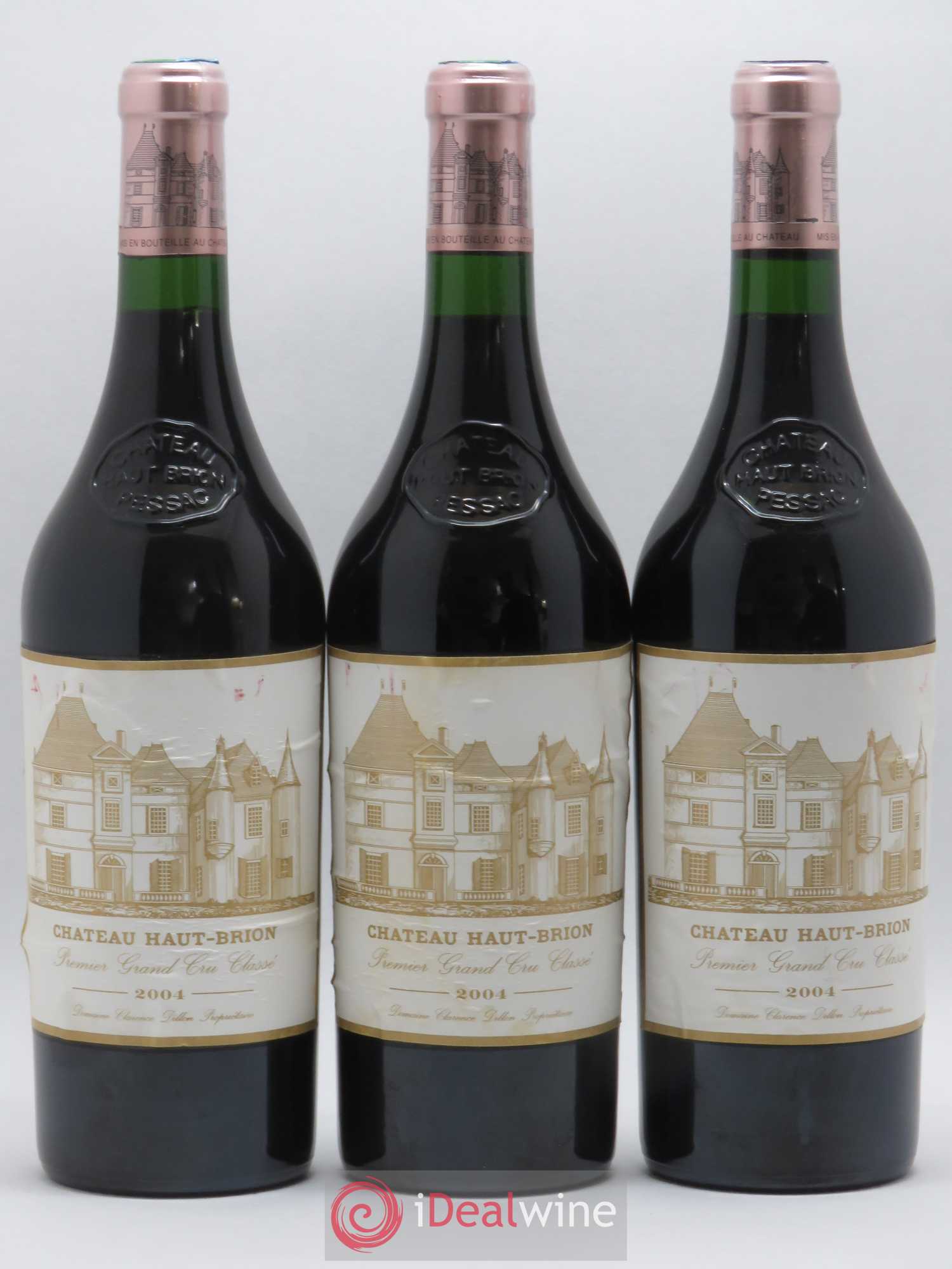 Château Haut Brion 1er Grand Cru Classé 2004 - Lot de 3 bouteilles - 0