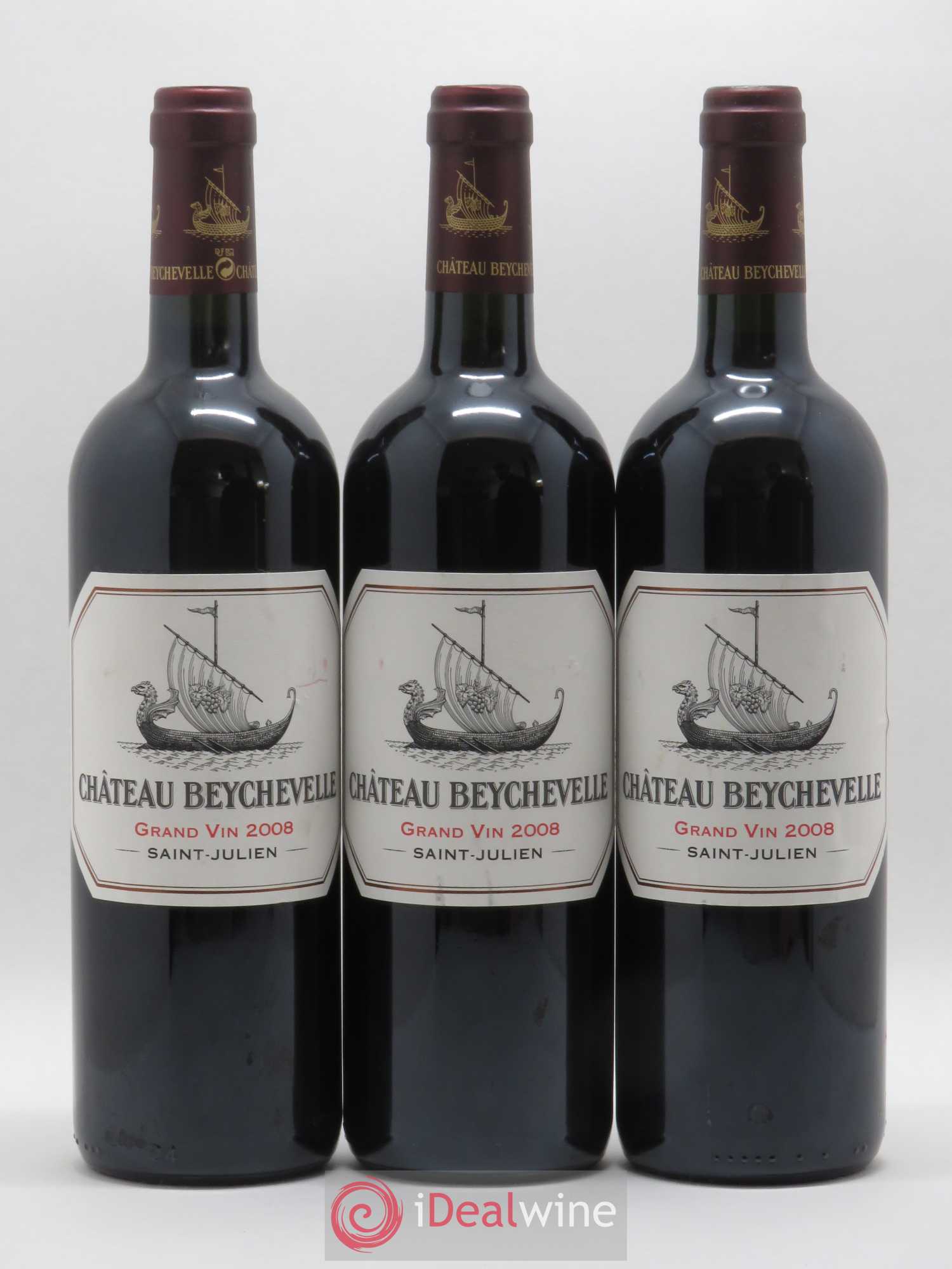 Château Beychevelle 4ème Grand Cru Classé 2008 - Lot de 3 bouteilles - 0