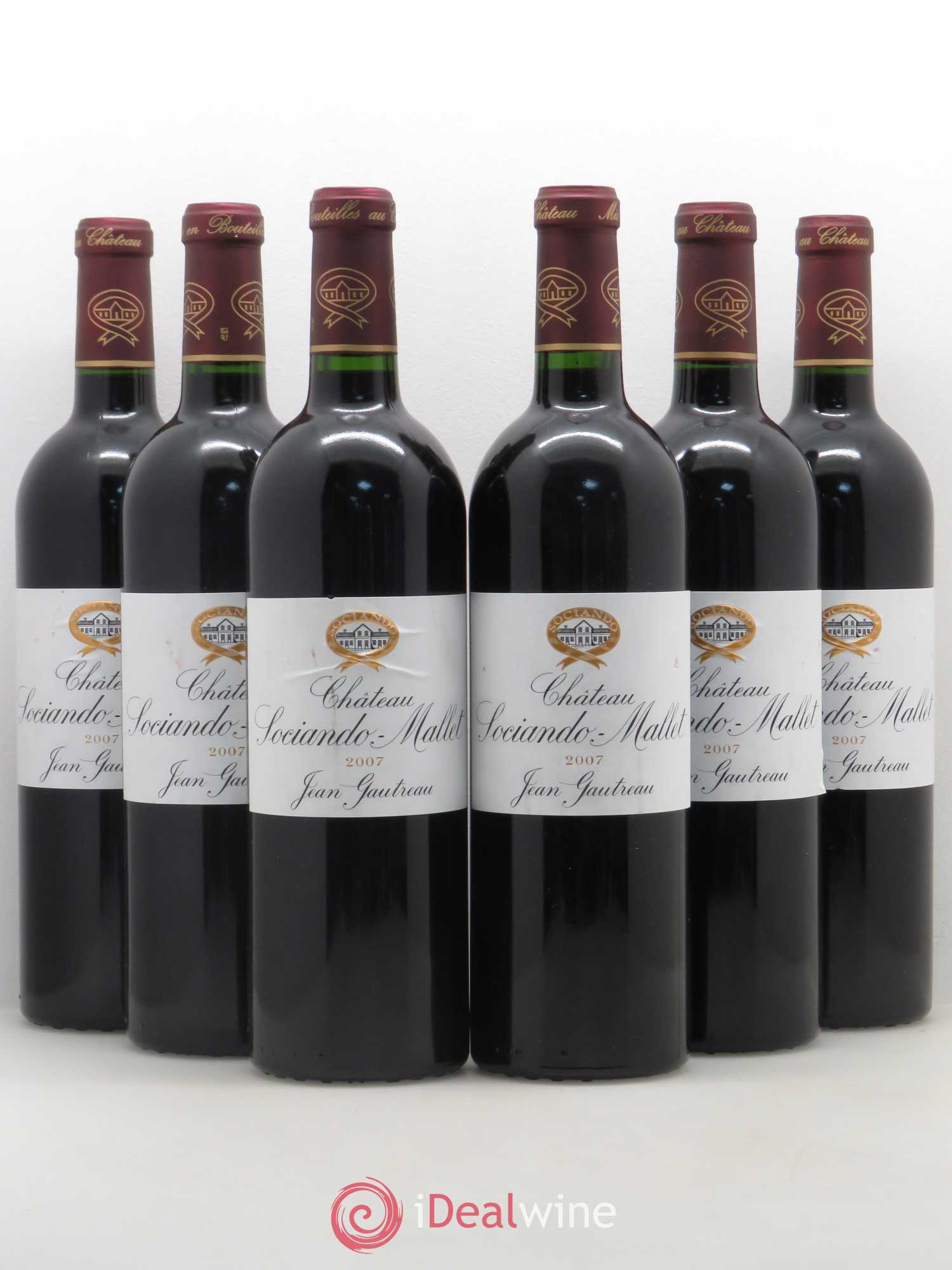 Château Sociando Mallet 2007 - Lot de 6 bouteilles - 0